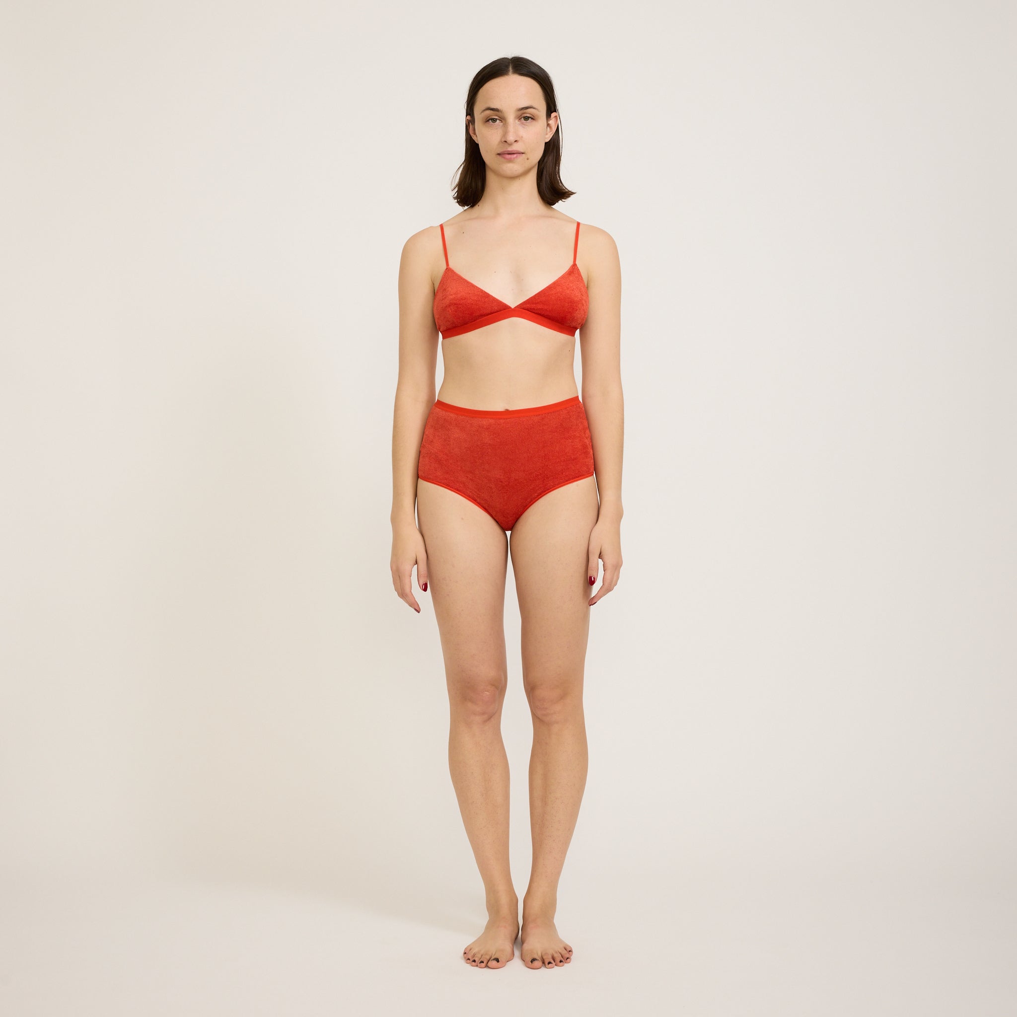 Baserange | High Waist Bell Pants Mino Red | Maplestore