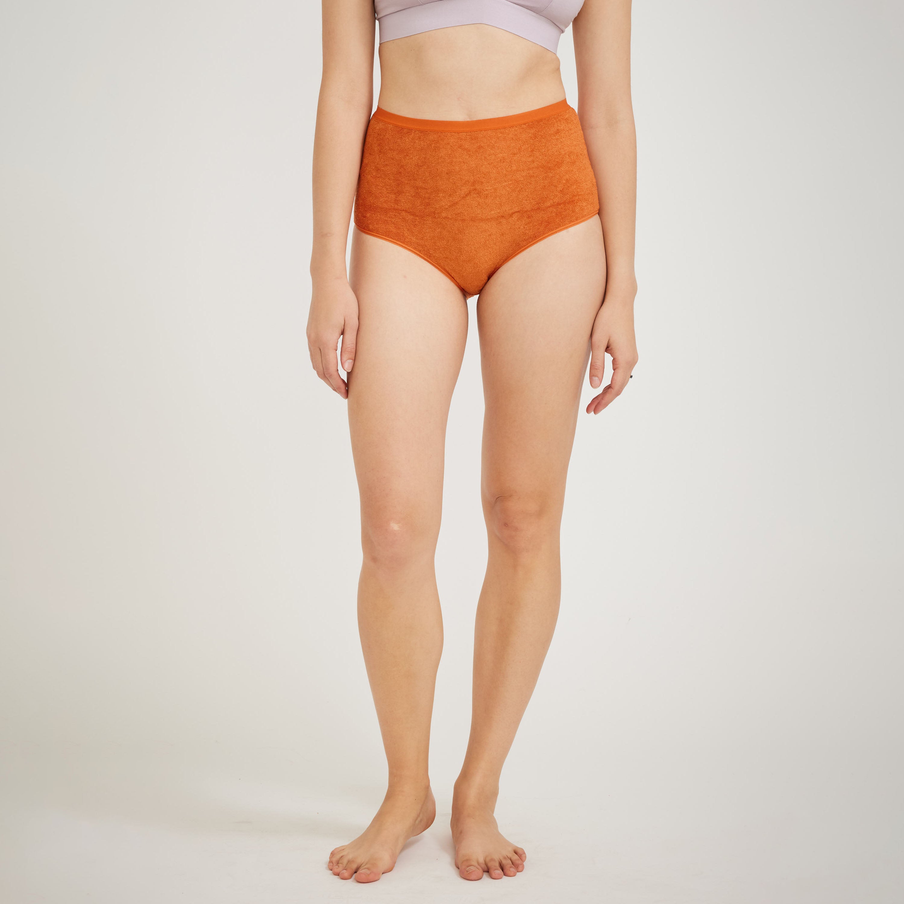 High Waist Bell Pants Ven Orange