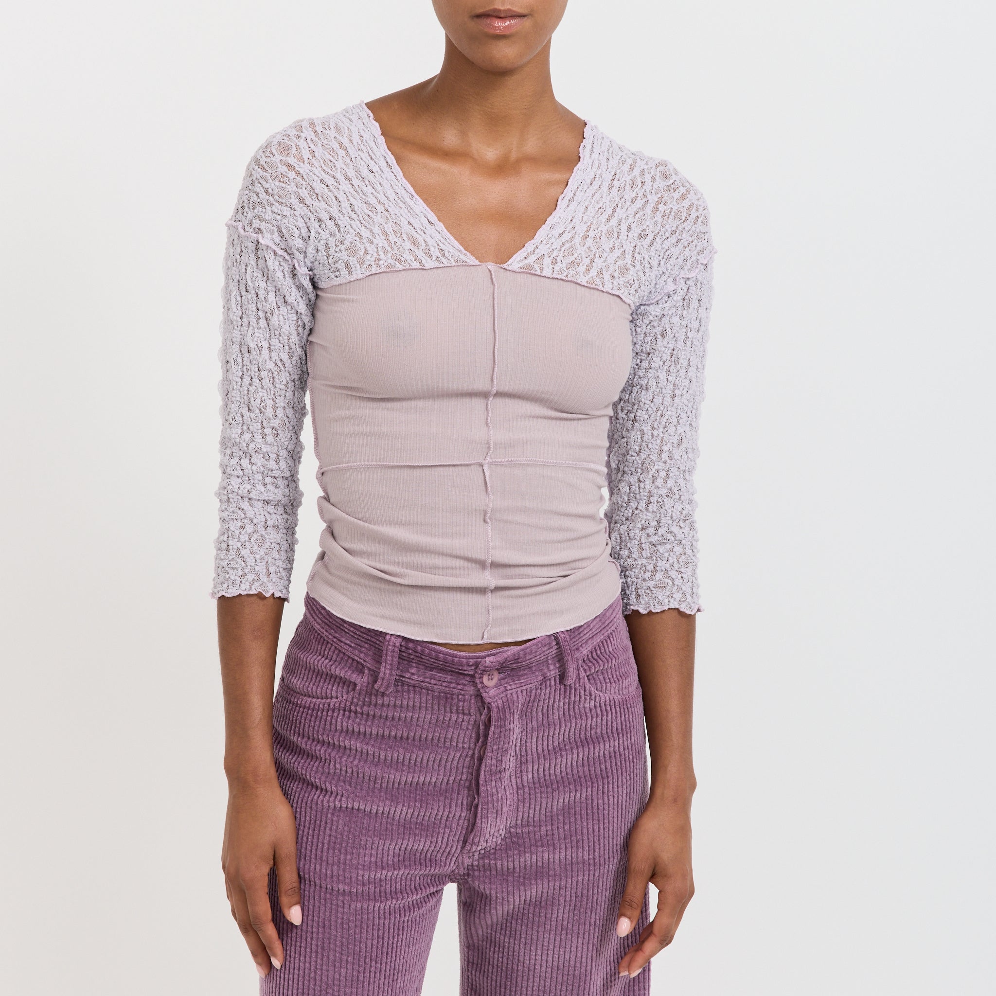 Nehru Long Sleeve Tee Cylin/Verbe Purple