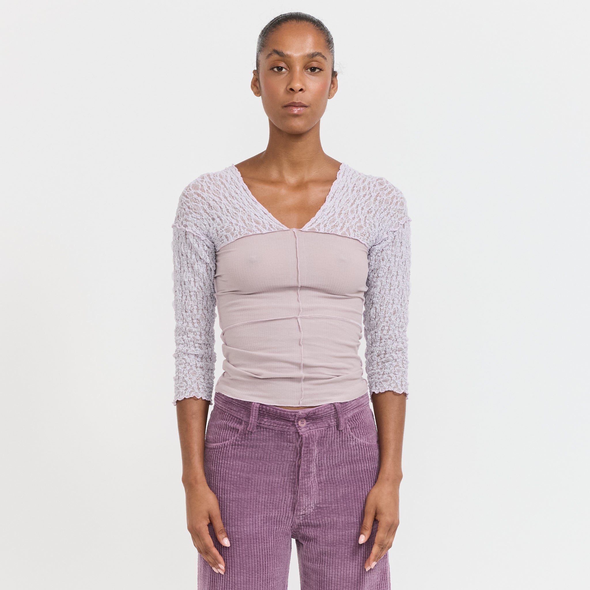 Nehru Long Sleeve Tee Cylin/Verbe Purple