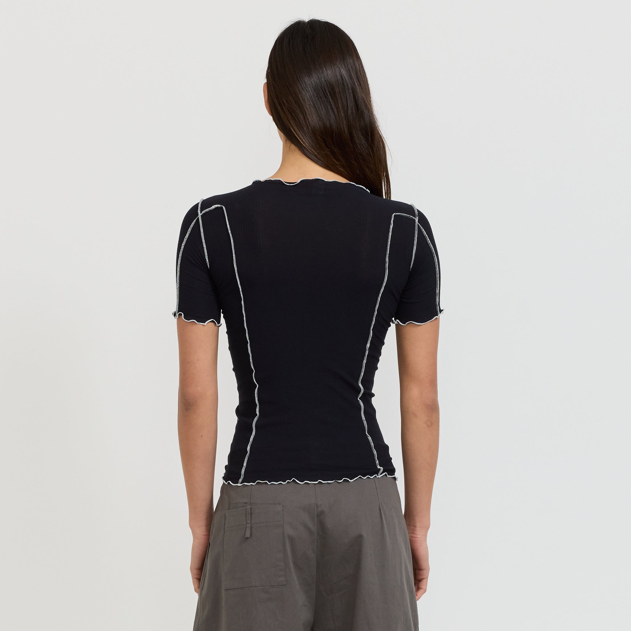 Omato 3/4 Rib Top Murano Navy Undyed