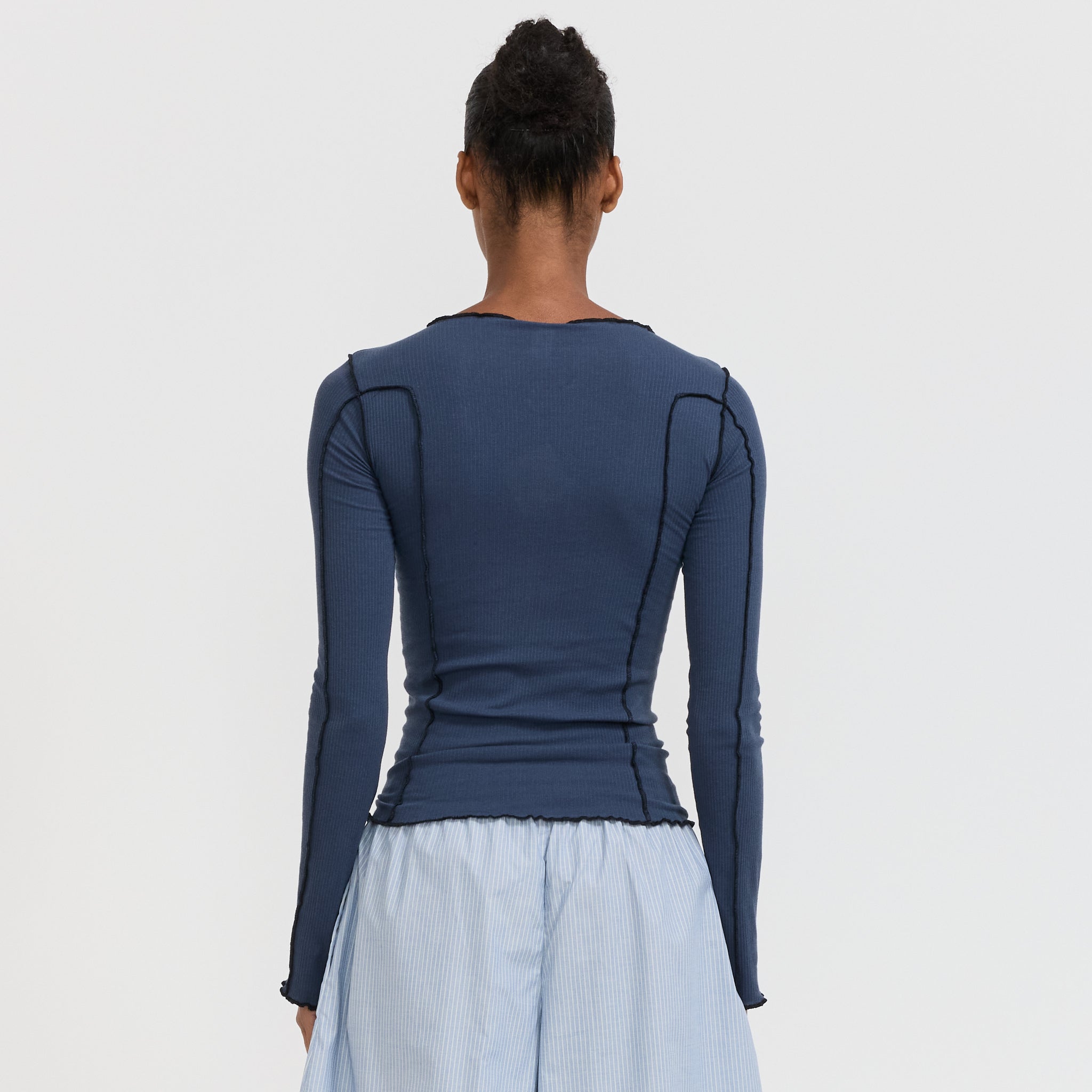 Baserange | Omato Long Sleeve Tee Preston Blue | Maplestore