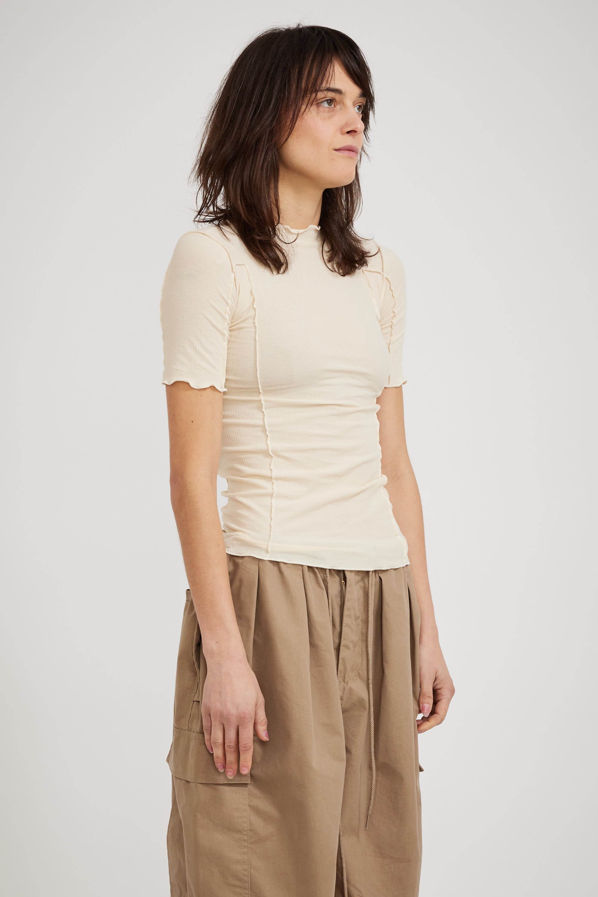 Baserange | Omato 3/4 Rib Top Off White | Maplestore