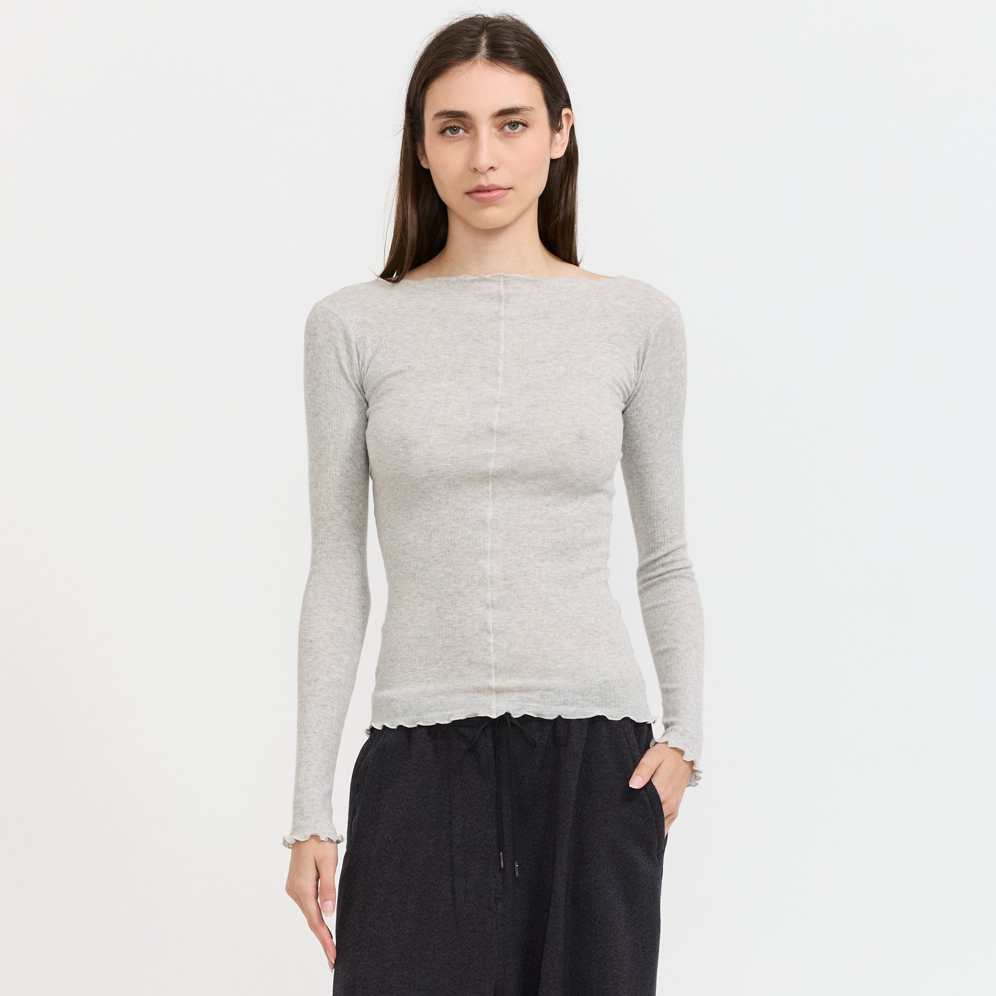 Pama Long Sleeve Grey Melange