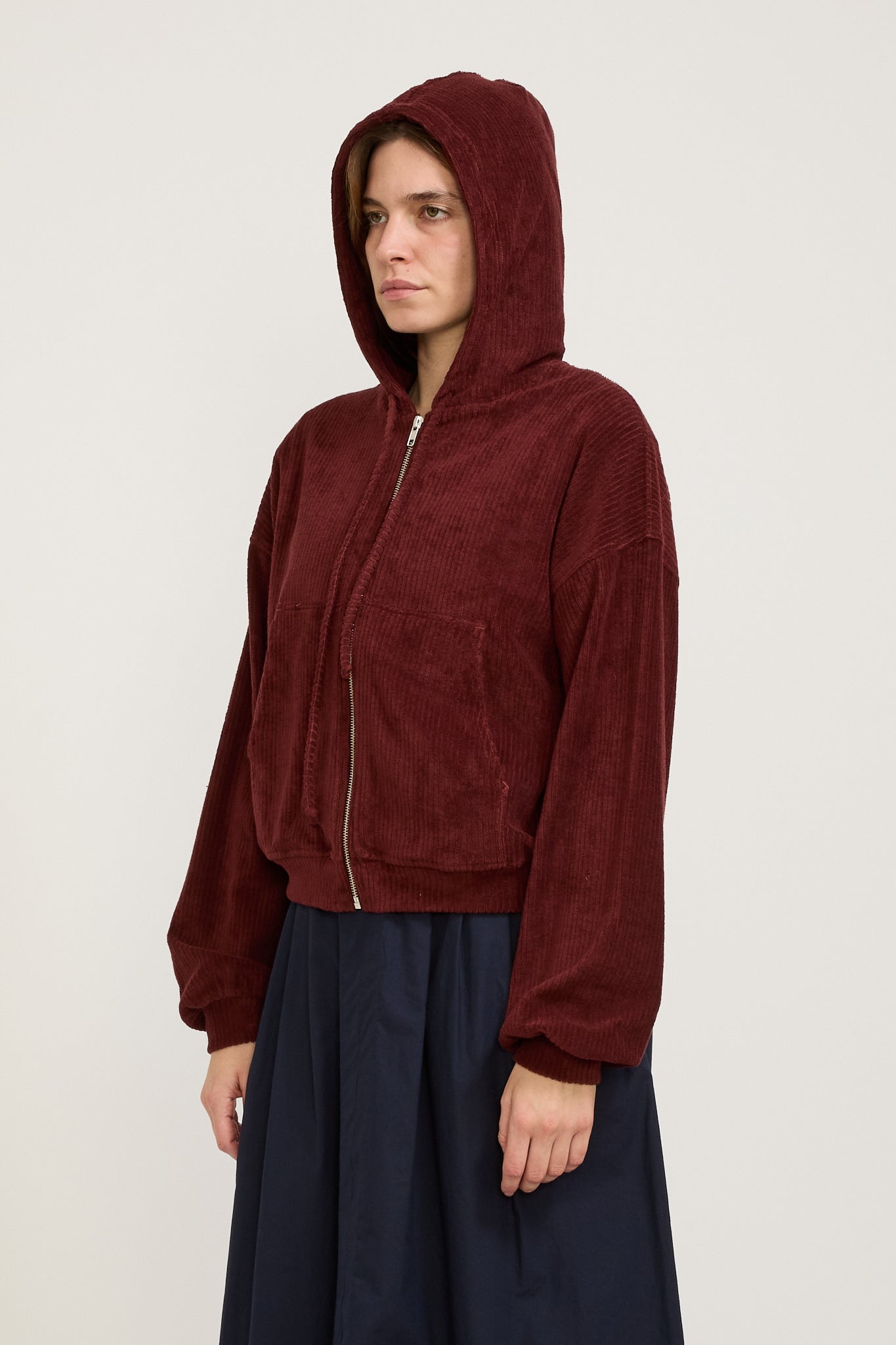 Baserange | Ran Hoodie Aster Brown Red | Maplestore