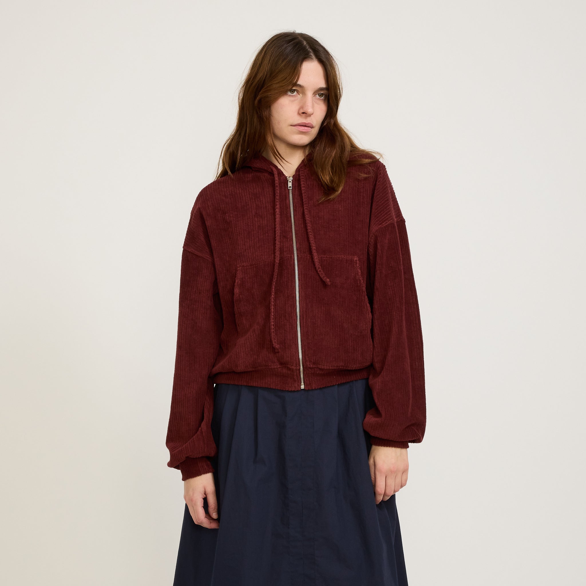 Baserange | Ran Hoodie Aster Brown Red | Maplestore