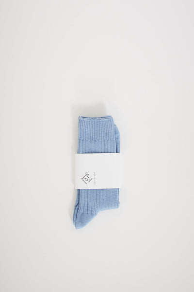 Baserange | Rib Ankle Socks Cove Blue | Maplestore