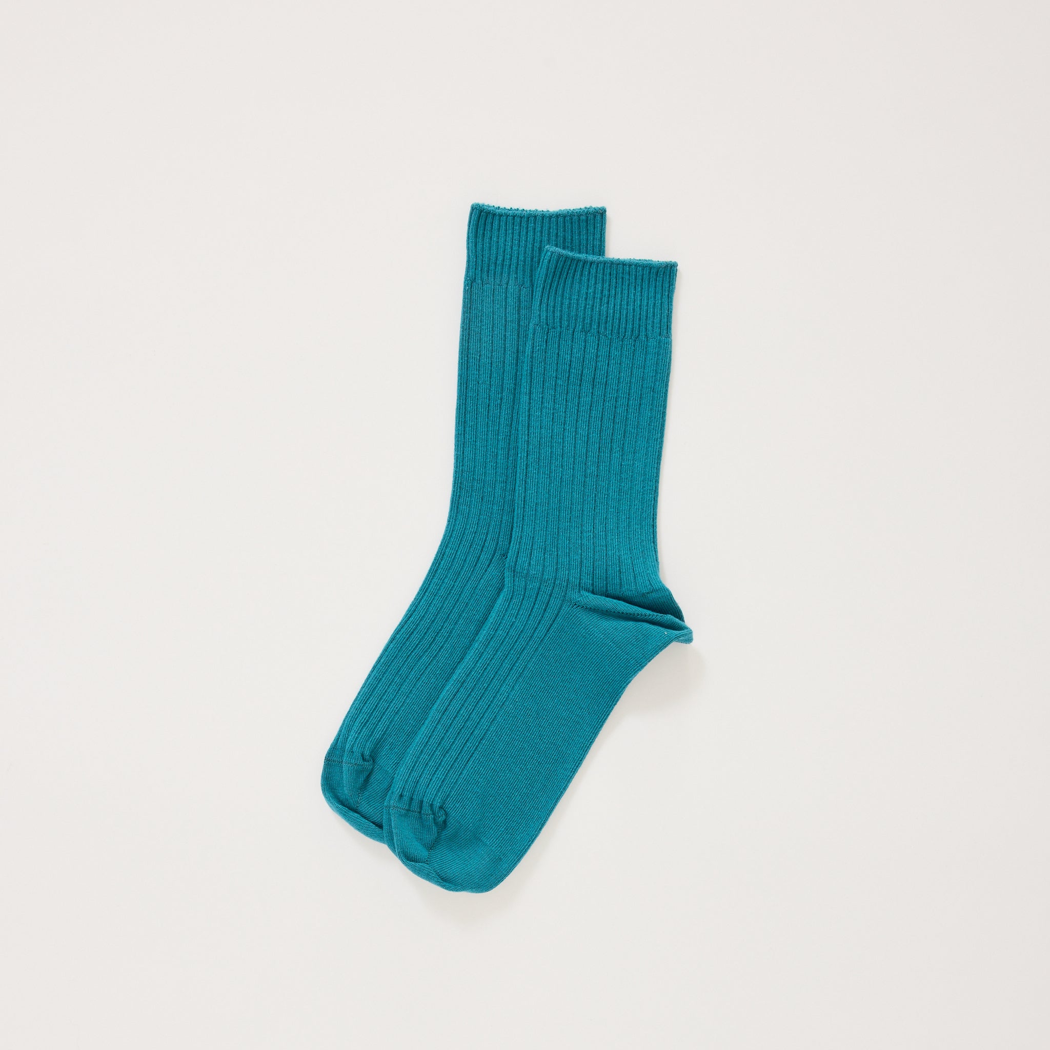 Rib Overankle Socks Rock Green