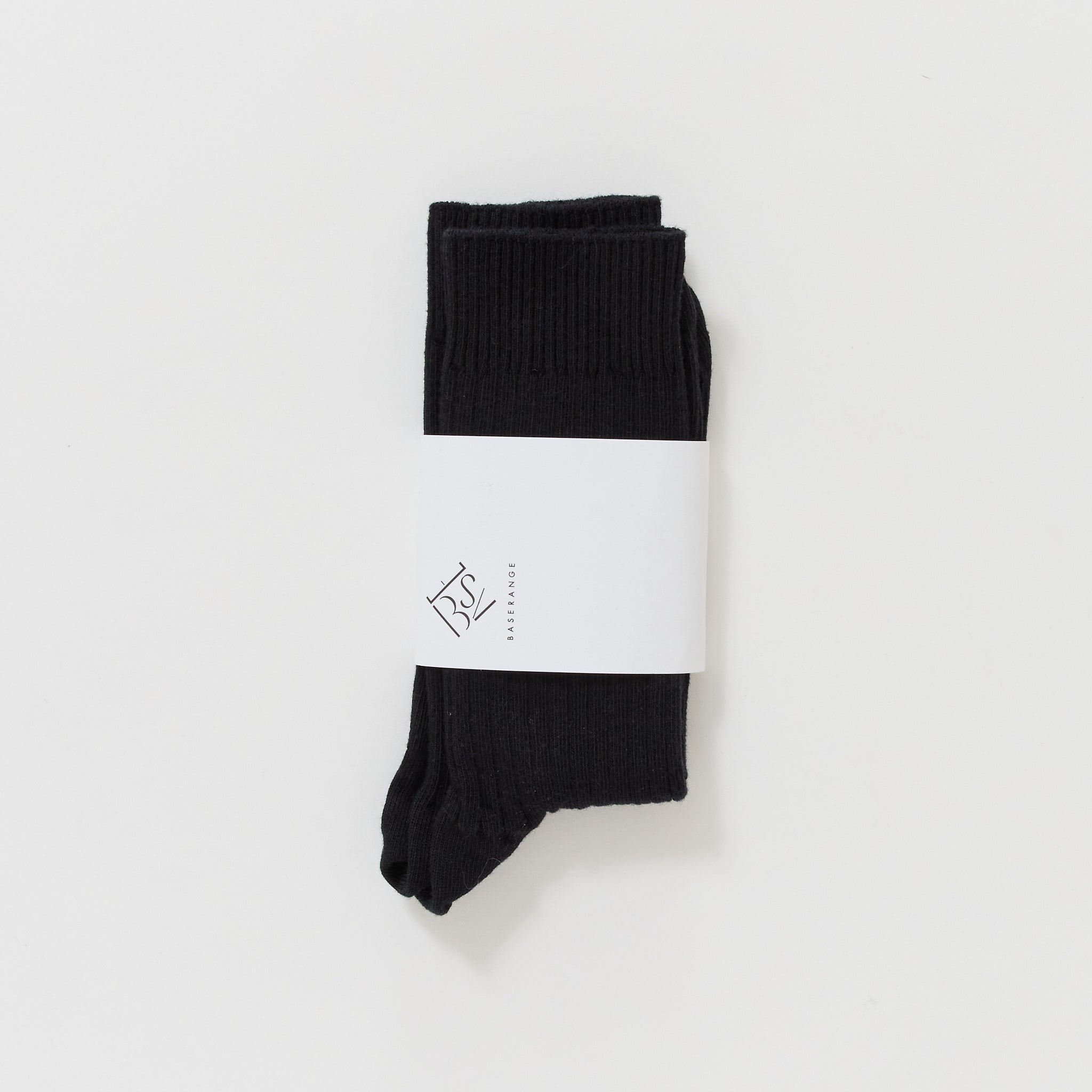Rib Overankle Socks Black