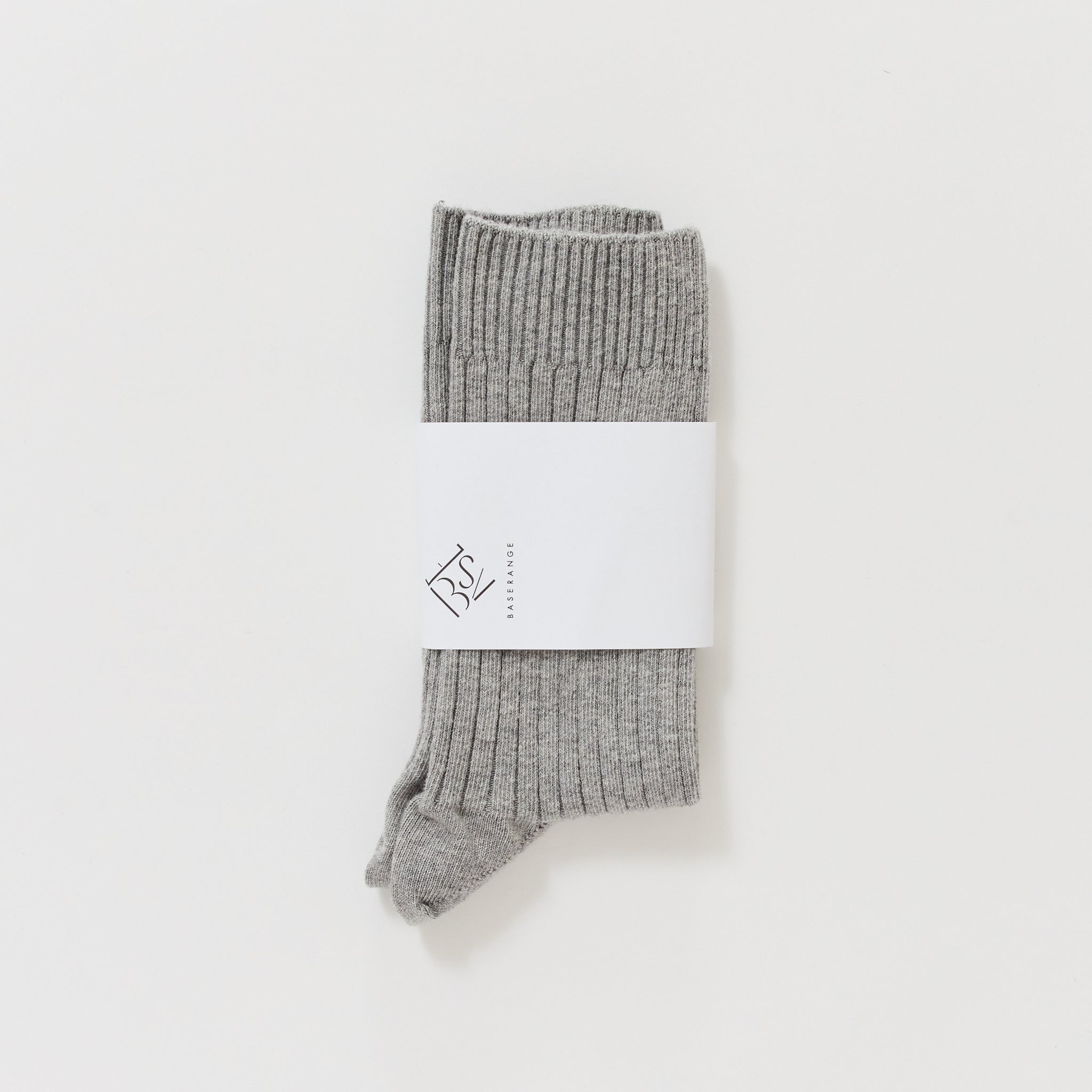 Rib Overankle Socks Grey Melange