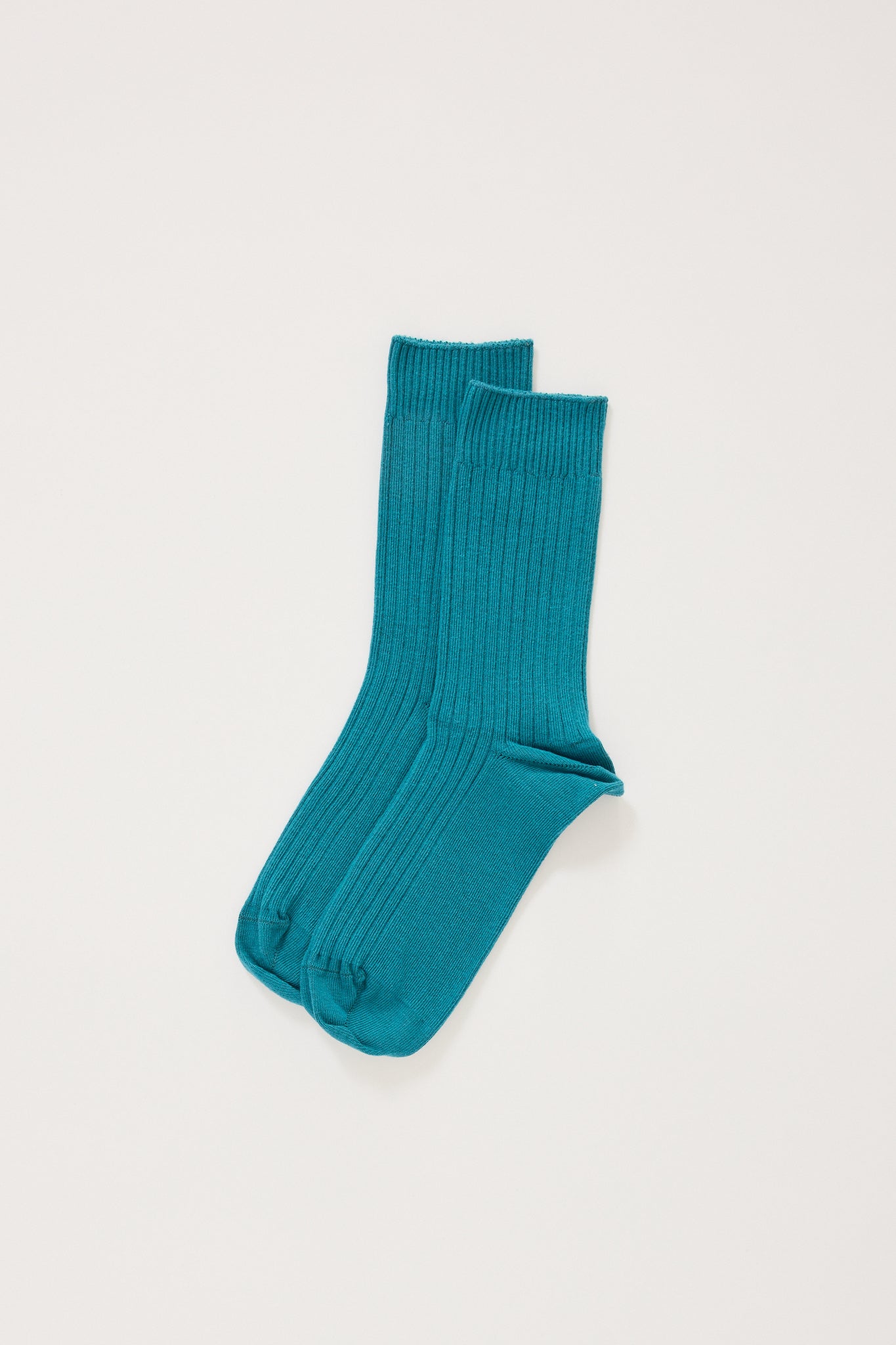 Rib Overankle Socks Rock Green