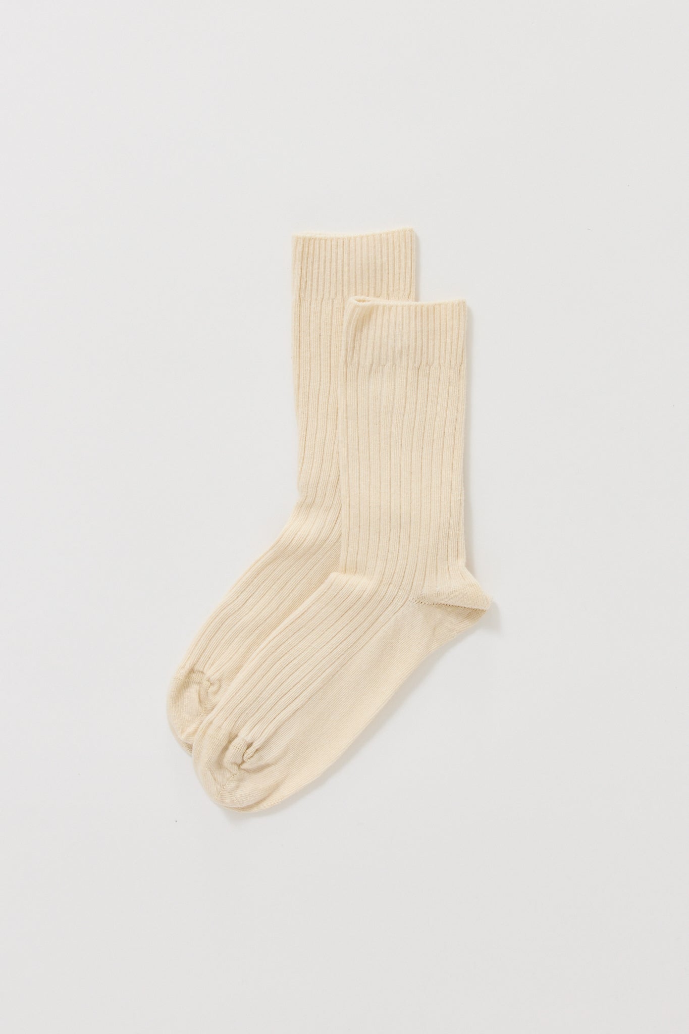 Baserange | Rib Overankle Socks Undyed | Maplestore
