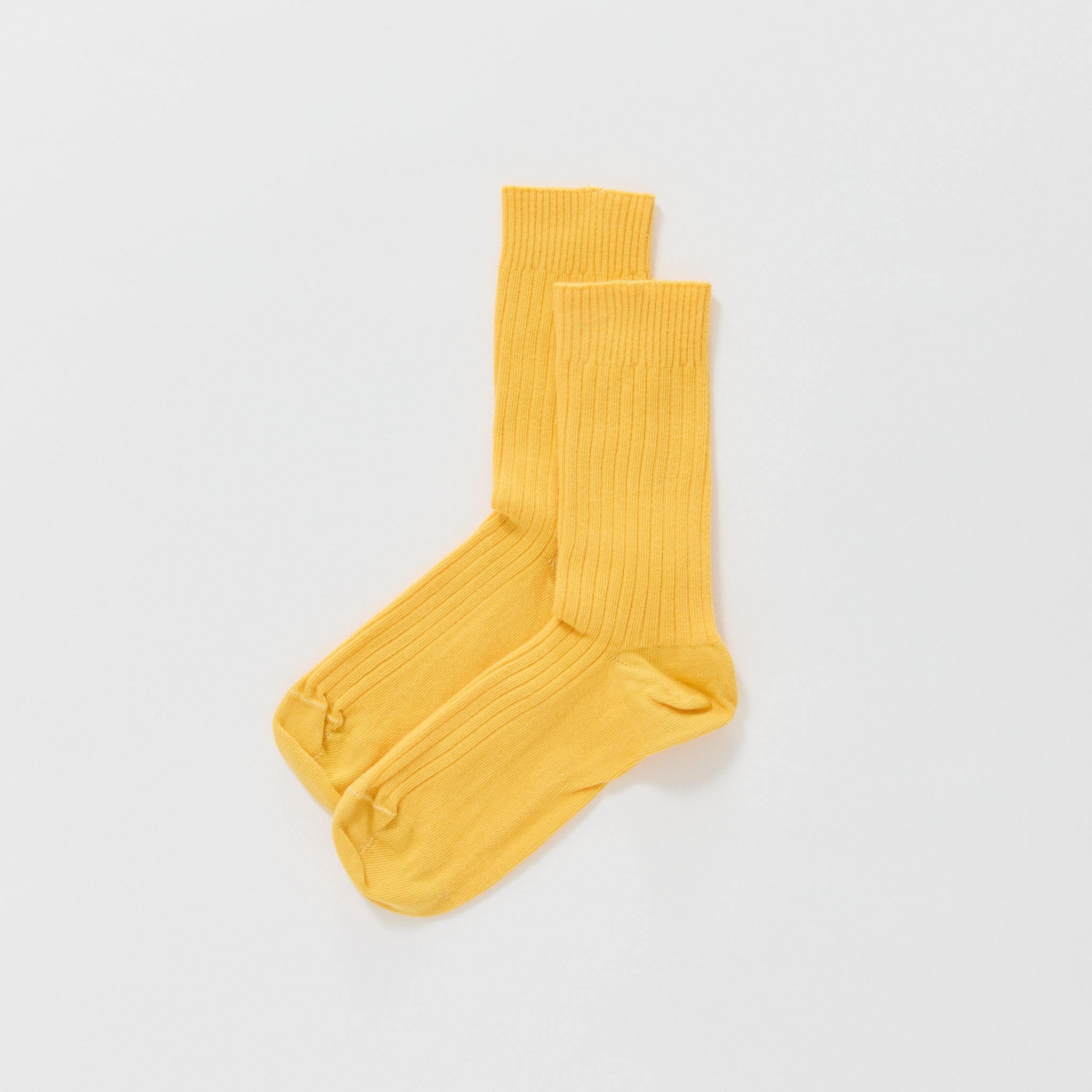 Rib Overankle Socks Eri Yellow