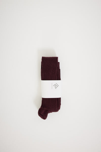 Baserange | Overknee Socks Burgundy | Maplestore