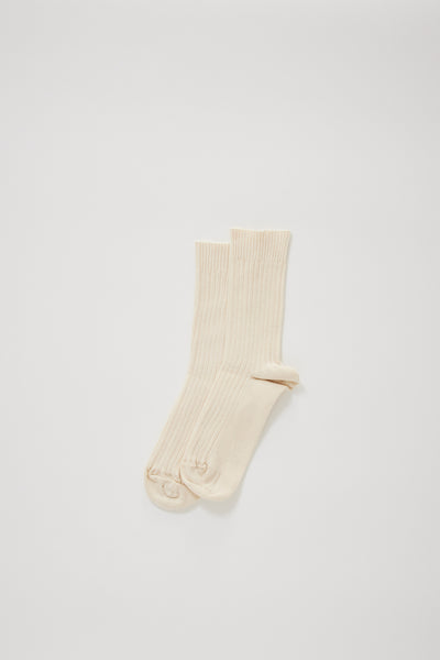 Baserange | Rib Overankle Socks Undyed | Maplestore