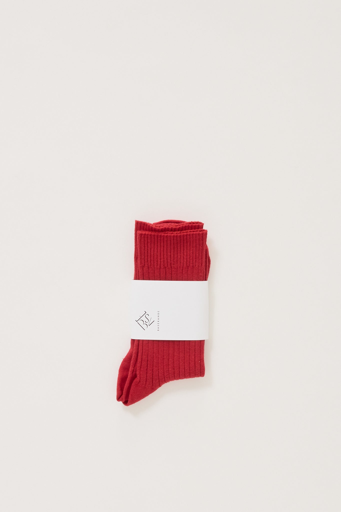 Baserange | Rib Overankle Socks Team Red | Maplestore