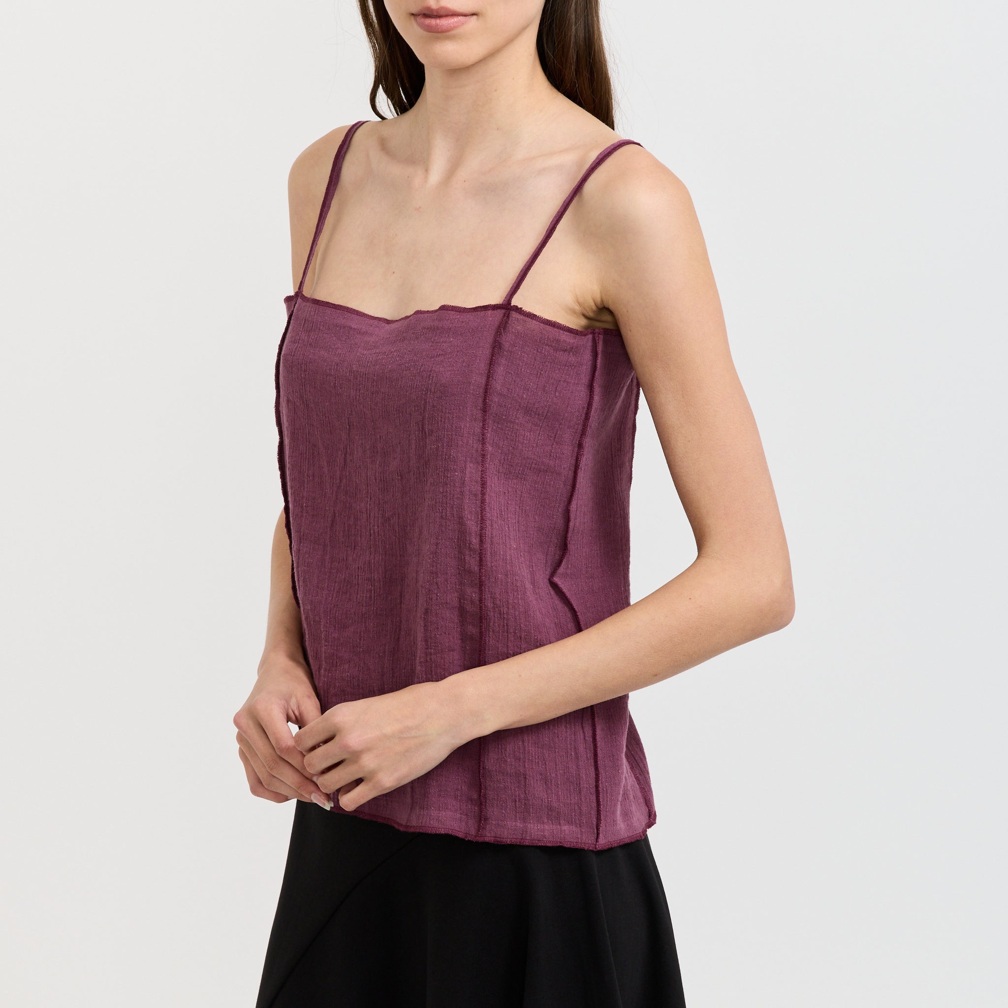 Shok Slip Top Aubergine