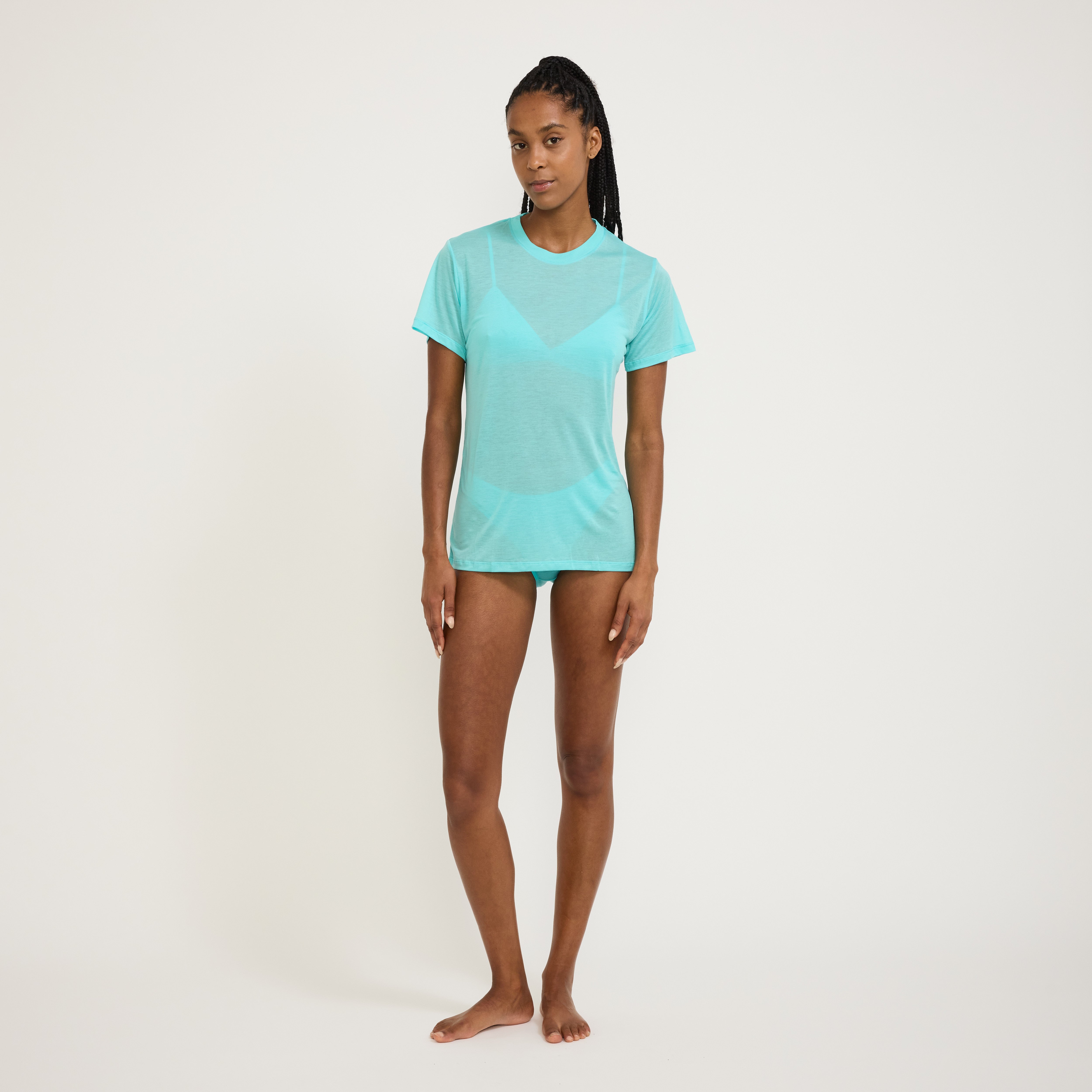 Baserange | Tee Shirt Bamboo/Lyocell Charles turquoise | Maplestore
