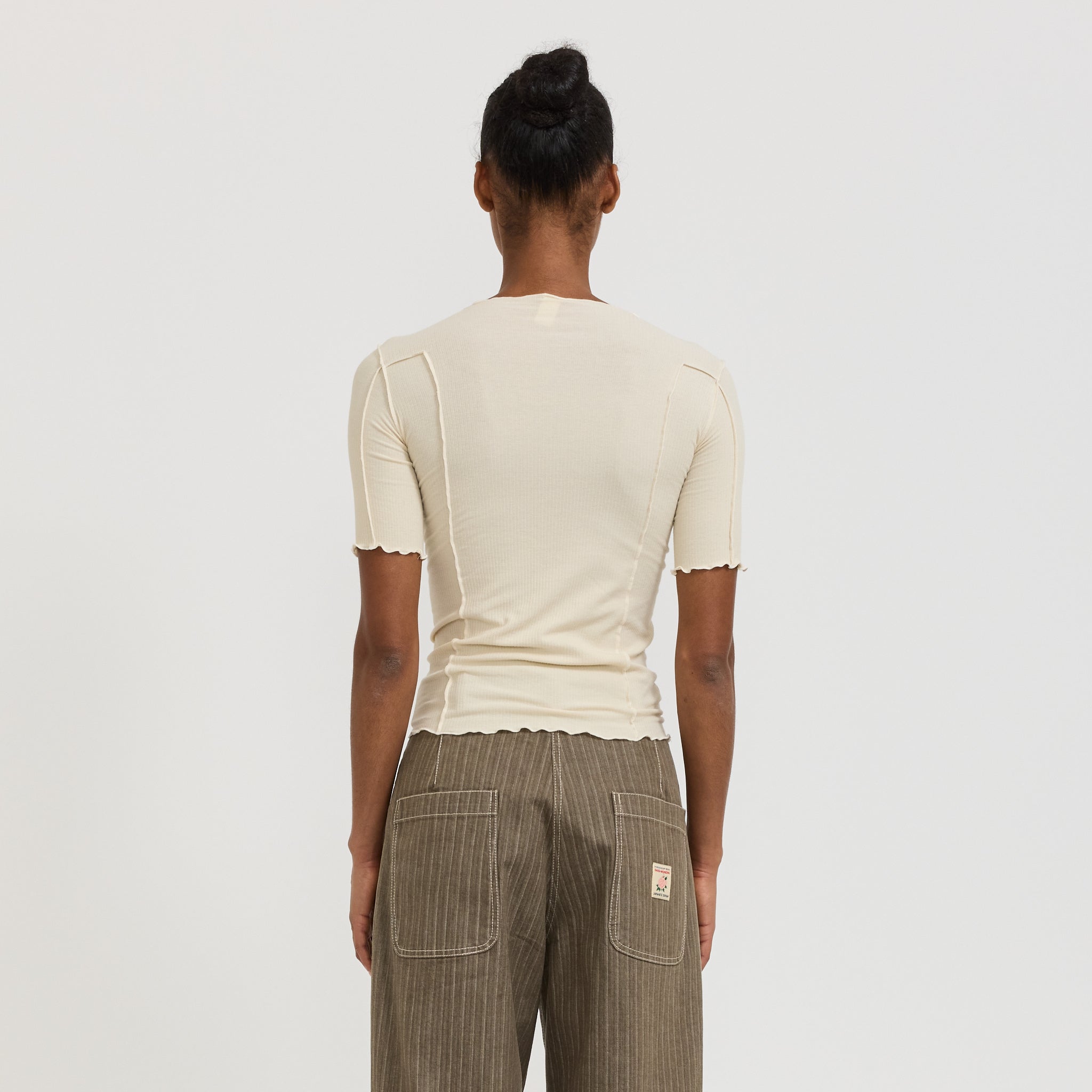 Baserange | Omato 3/4 Rib Top Off White | Maplestore