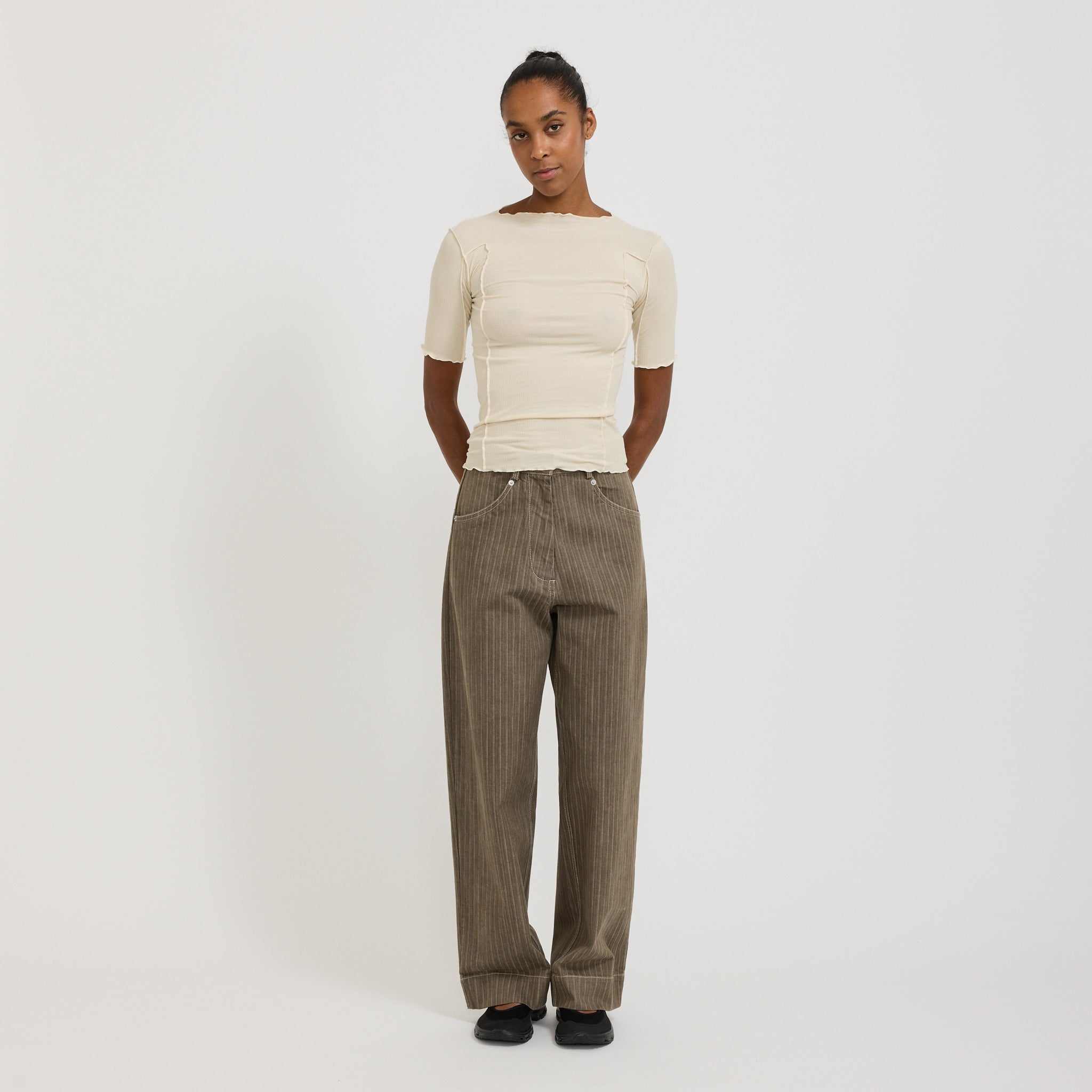 Baserange | Omato 3/4 Rib Top Off White | Maplestore