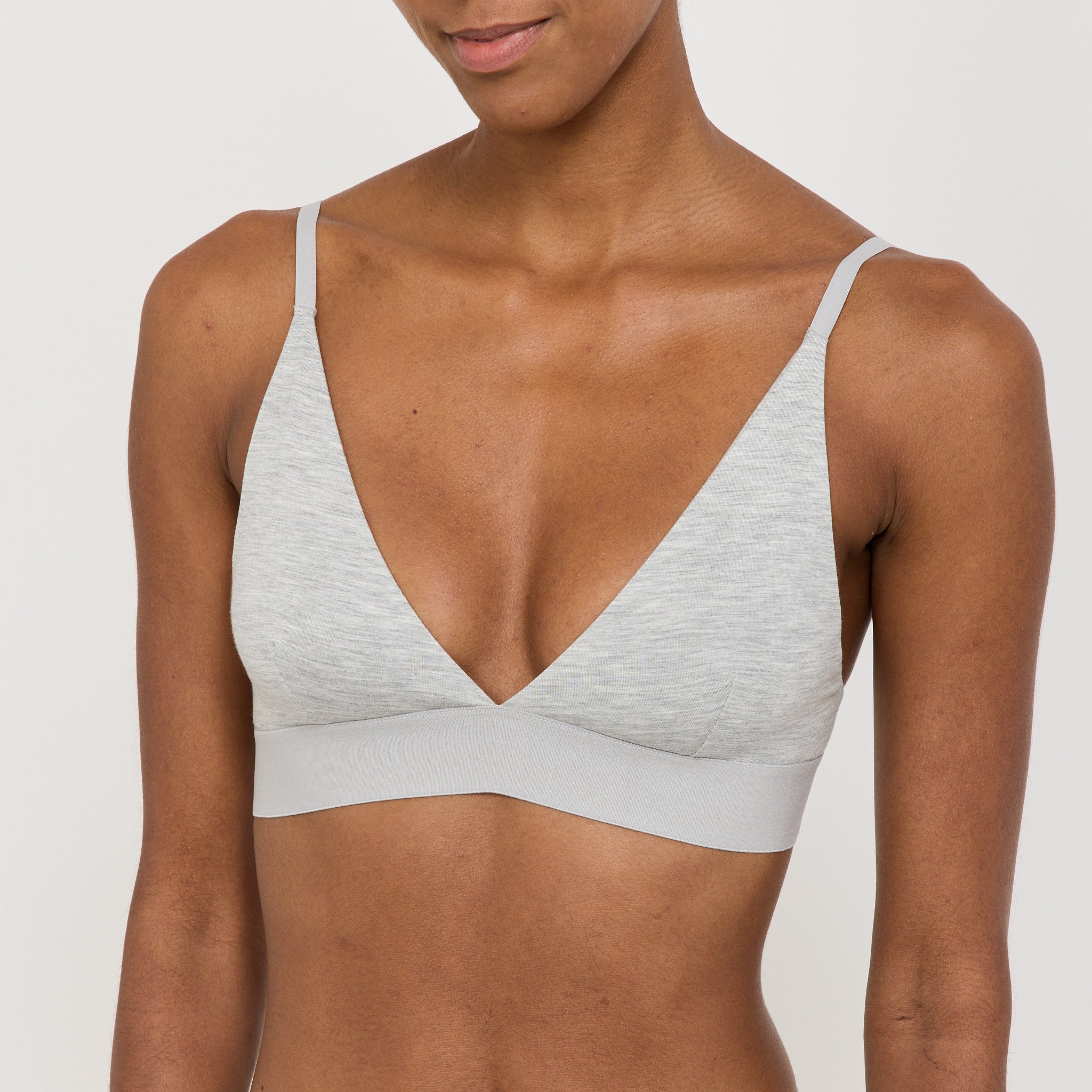 Baserange | Triangle Bra Grey Melange | Maplestore