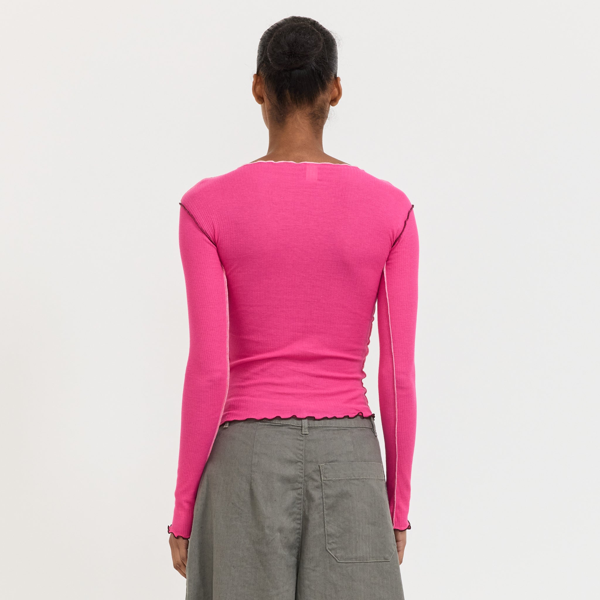 Vein Long Sleeve Tee York Pink