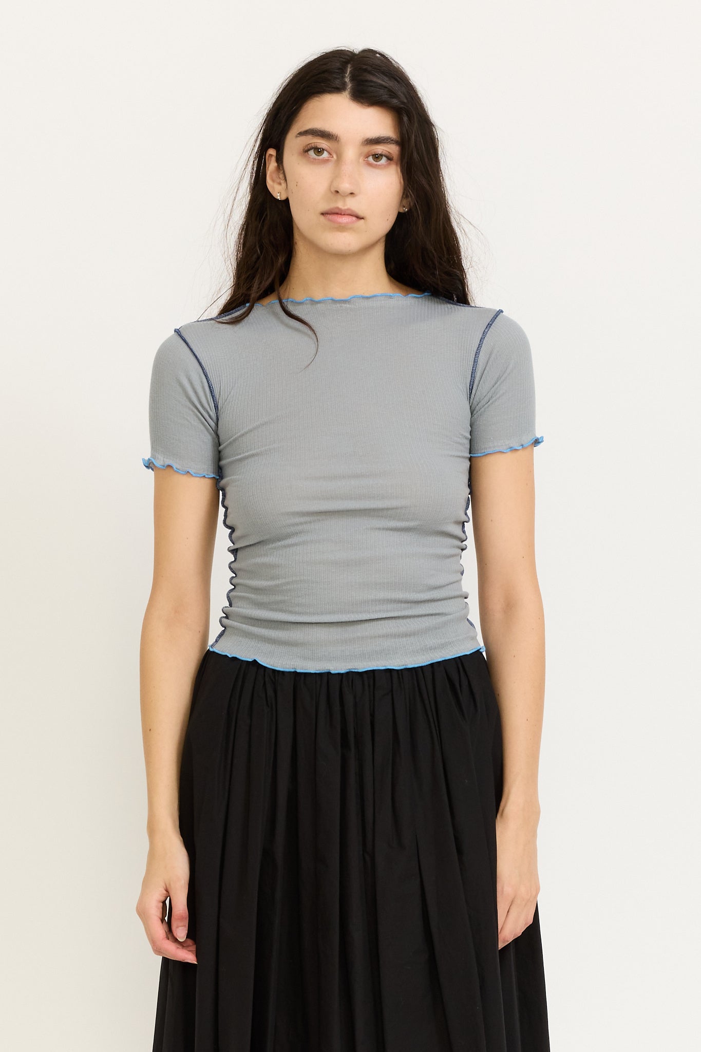 Baserange Vein Tee Bow Blue | Maplestore 