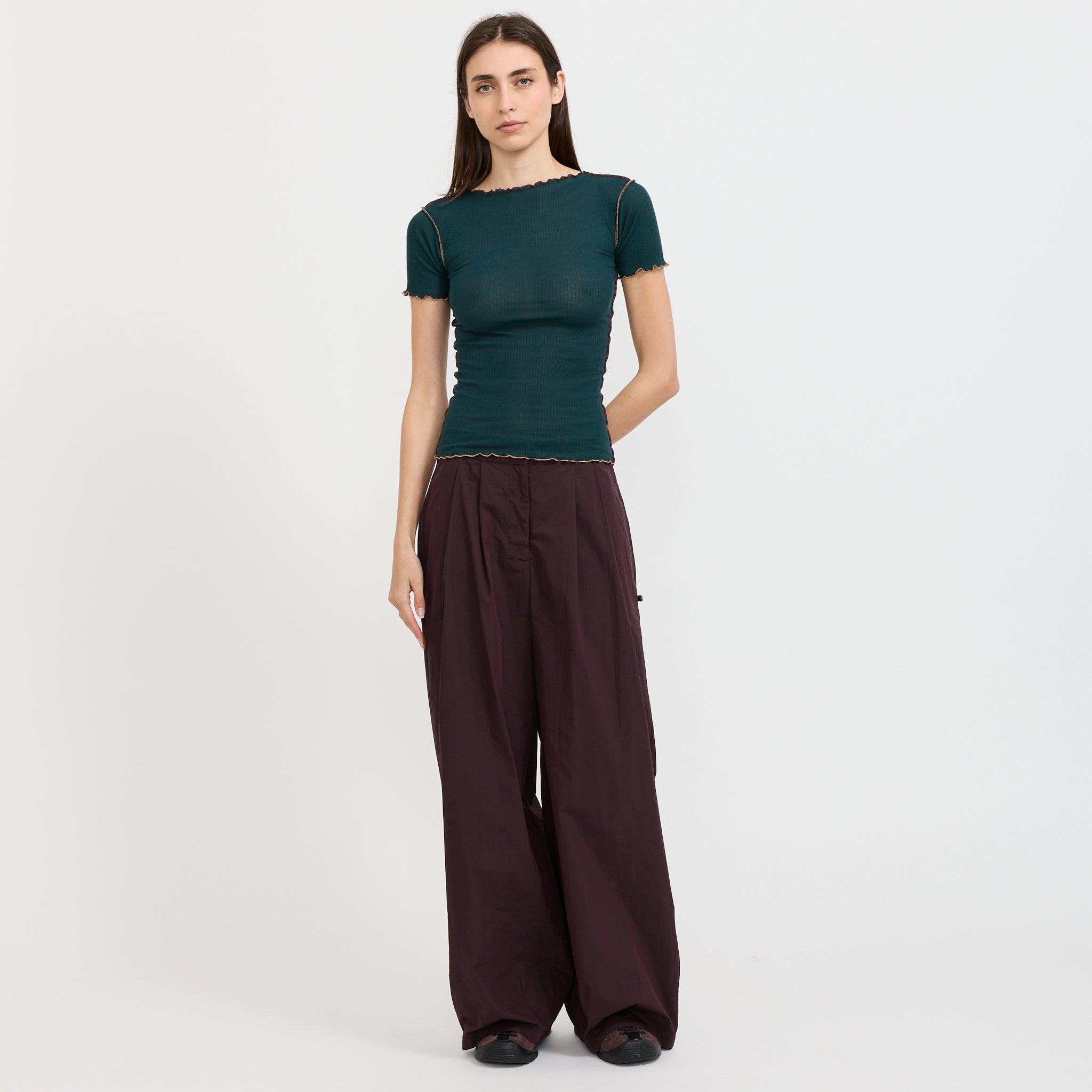 Vein Tee Shirt Hirsu Green
