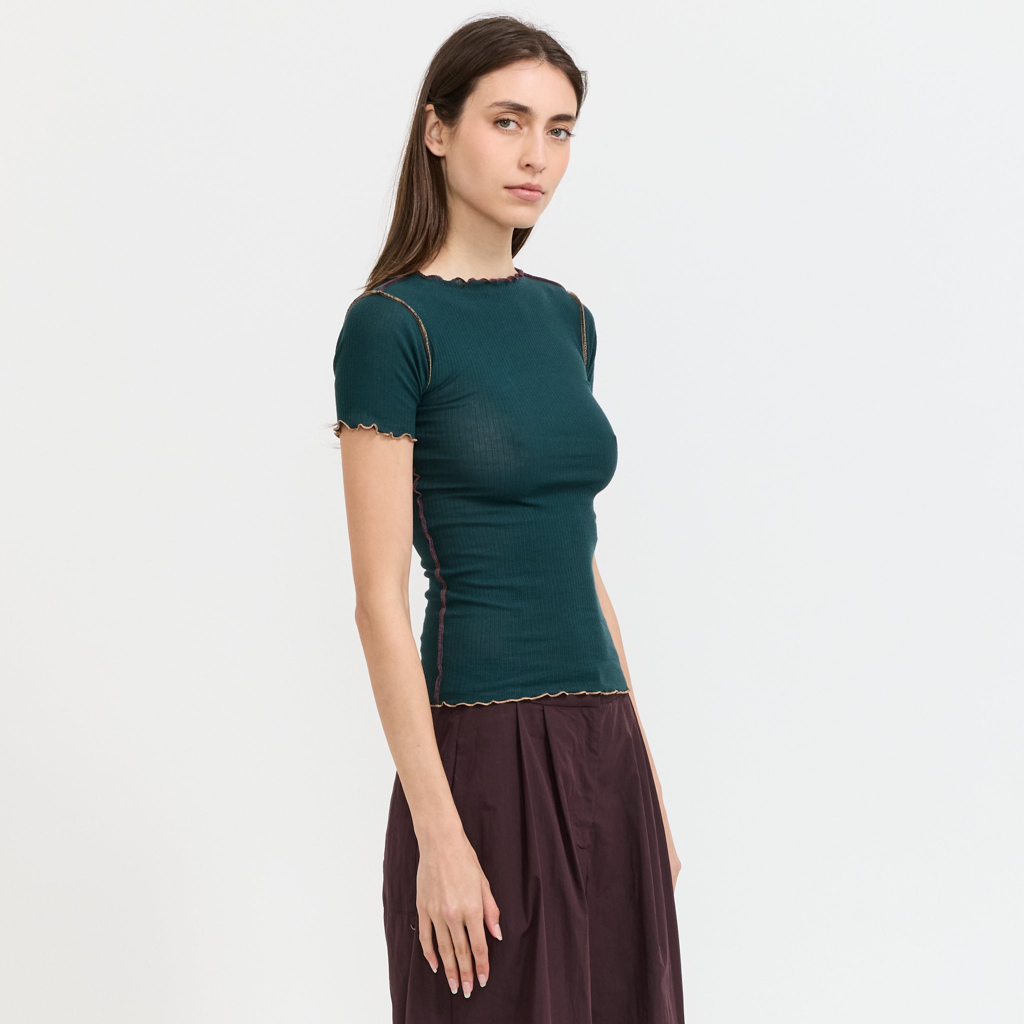 Vein Tee Shirt Hirsu Green