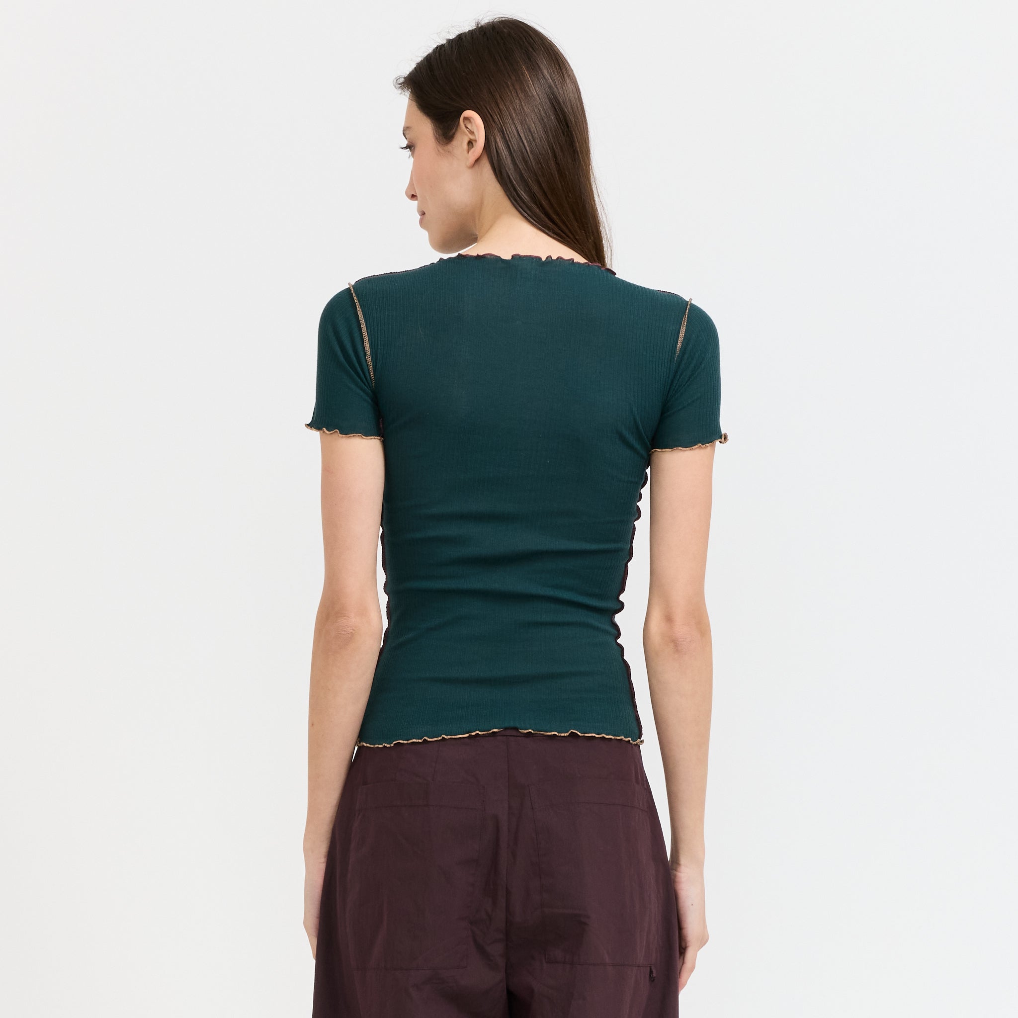 Vein Tee Shirt Hirsu Green