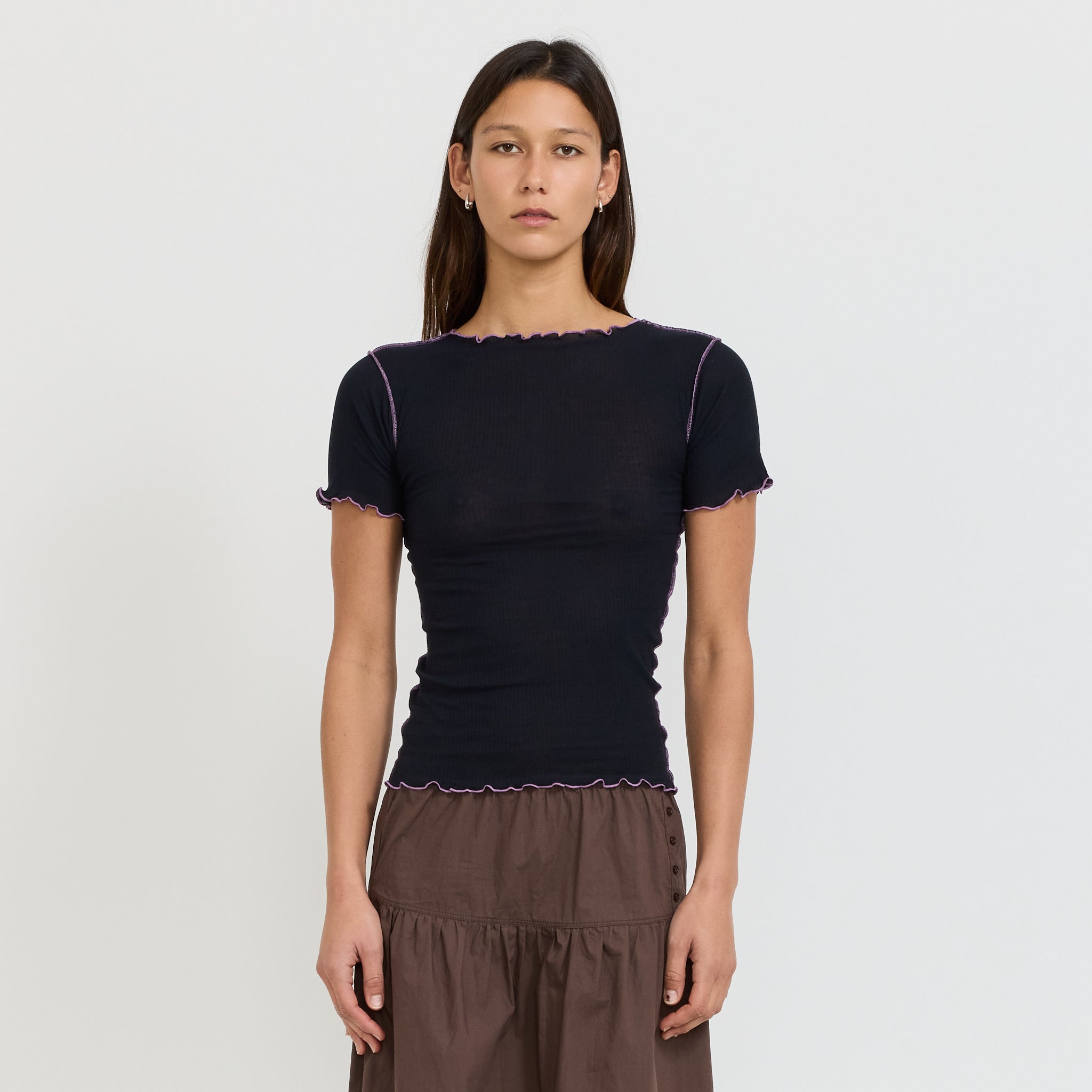 Vein Tee Murano Navy Undyed