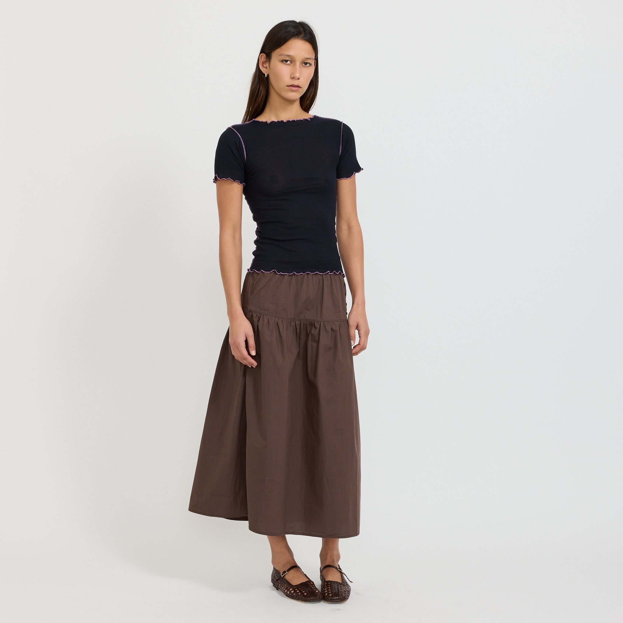 Vein Tee Murano Navy Undyed