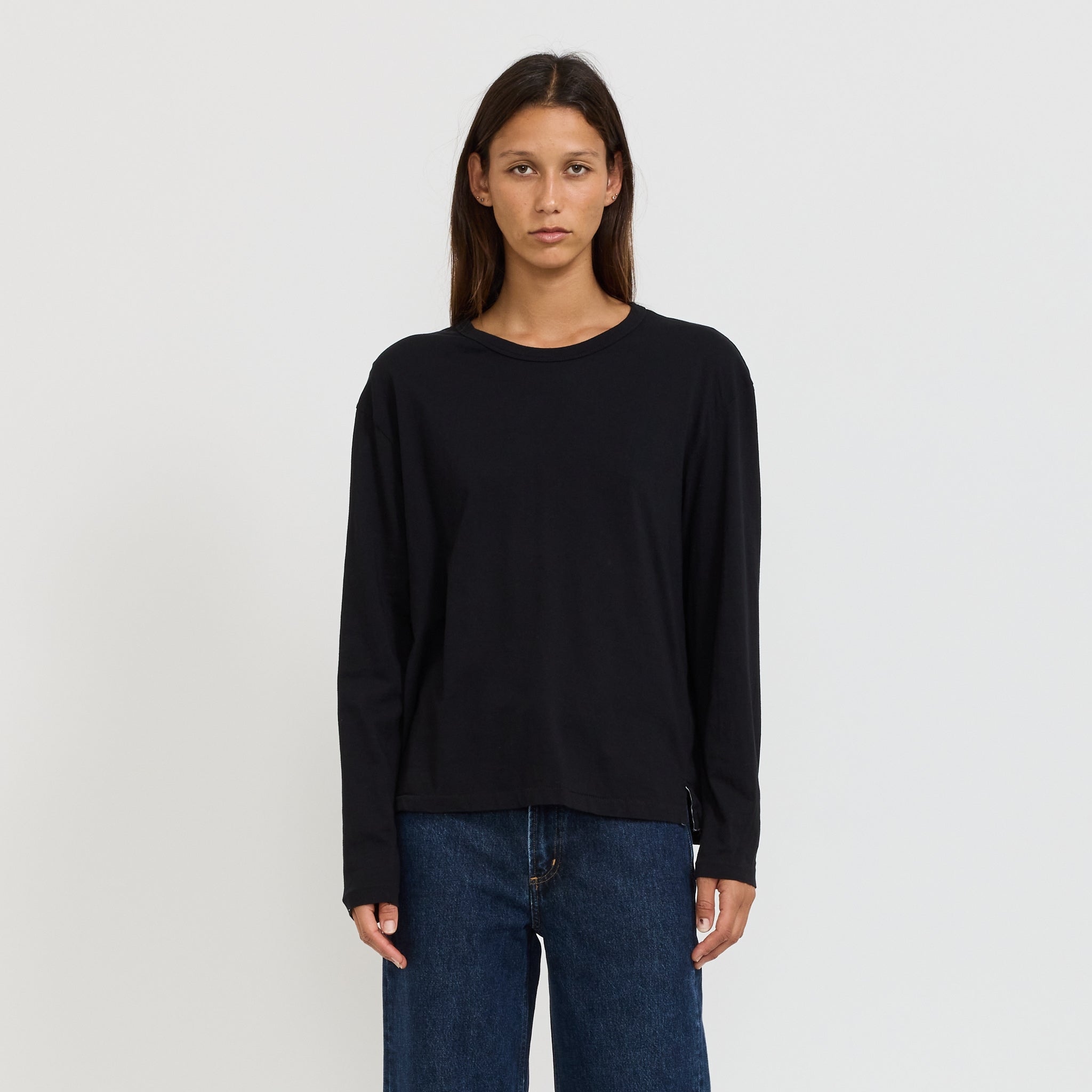 Bassike | Boyfriend Heritage L/S T-Shirt Black | Maplestore