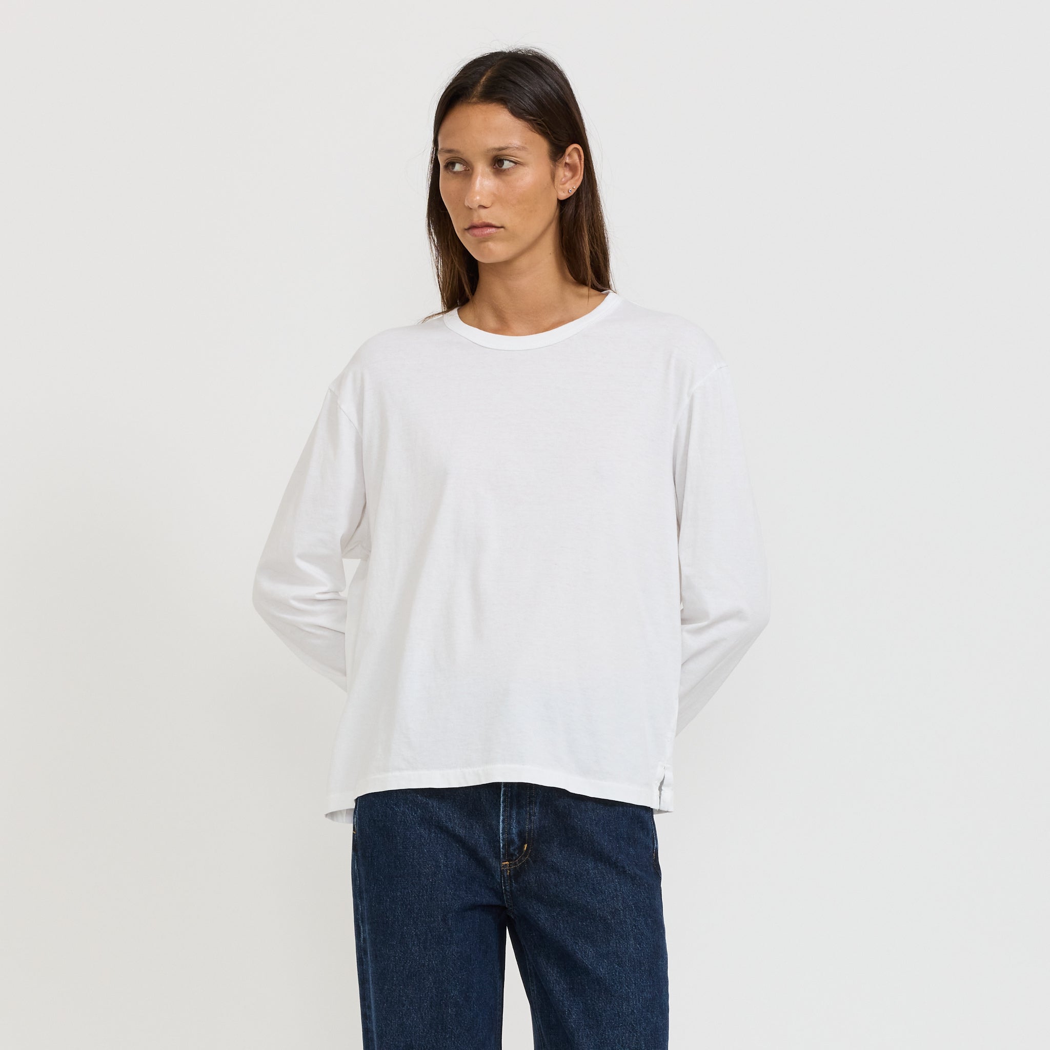 Bassike | Boyfriend Heritage L/S T-Shirt White | Maplestore