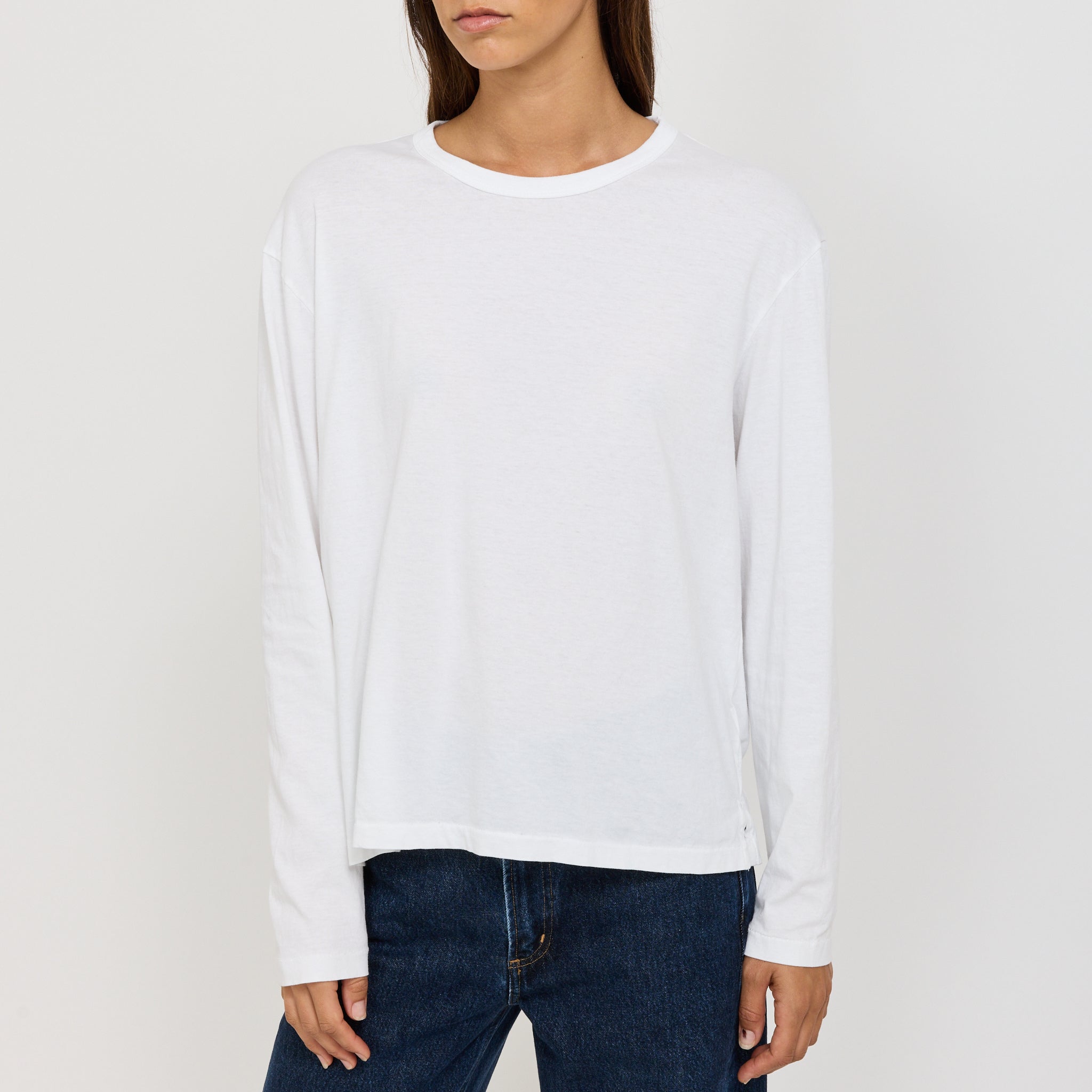 Bassike | Boyfriend Heritage L/S T-Shirt White | Maplestore