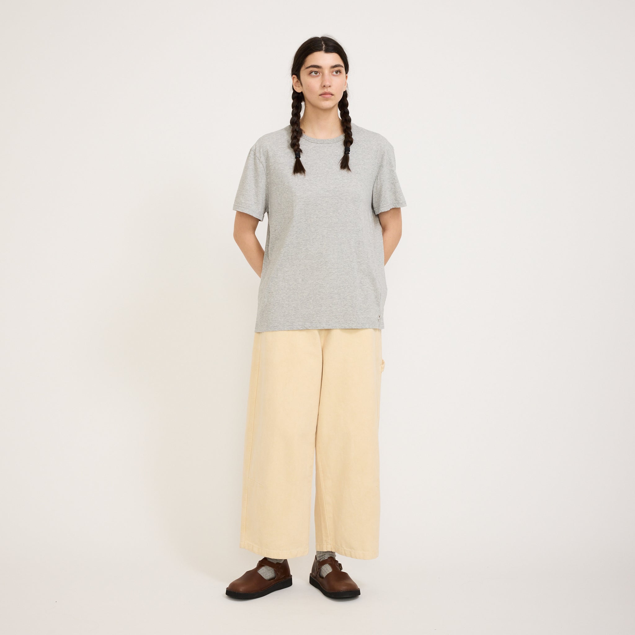 Bassike | Boyfriend Heritage S/S T-Shirt Grey Marle | Maplestore