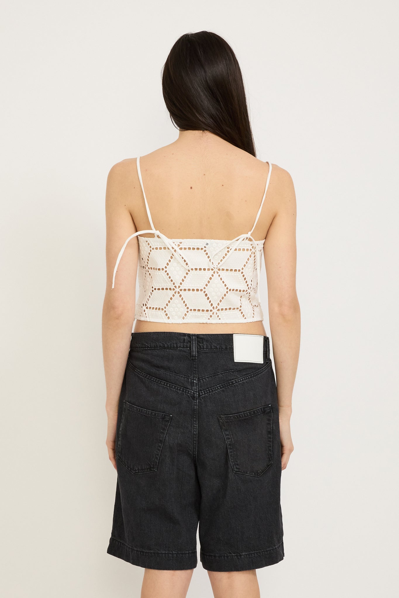 Bassike | Cotton Lace Cami White | Maplestore