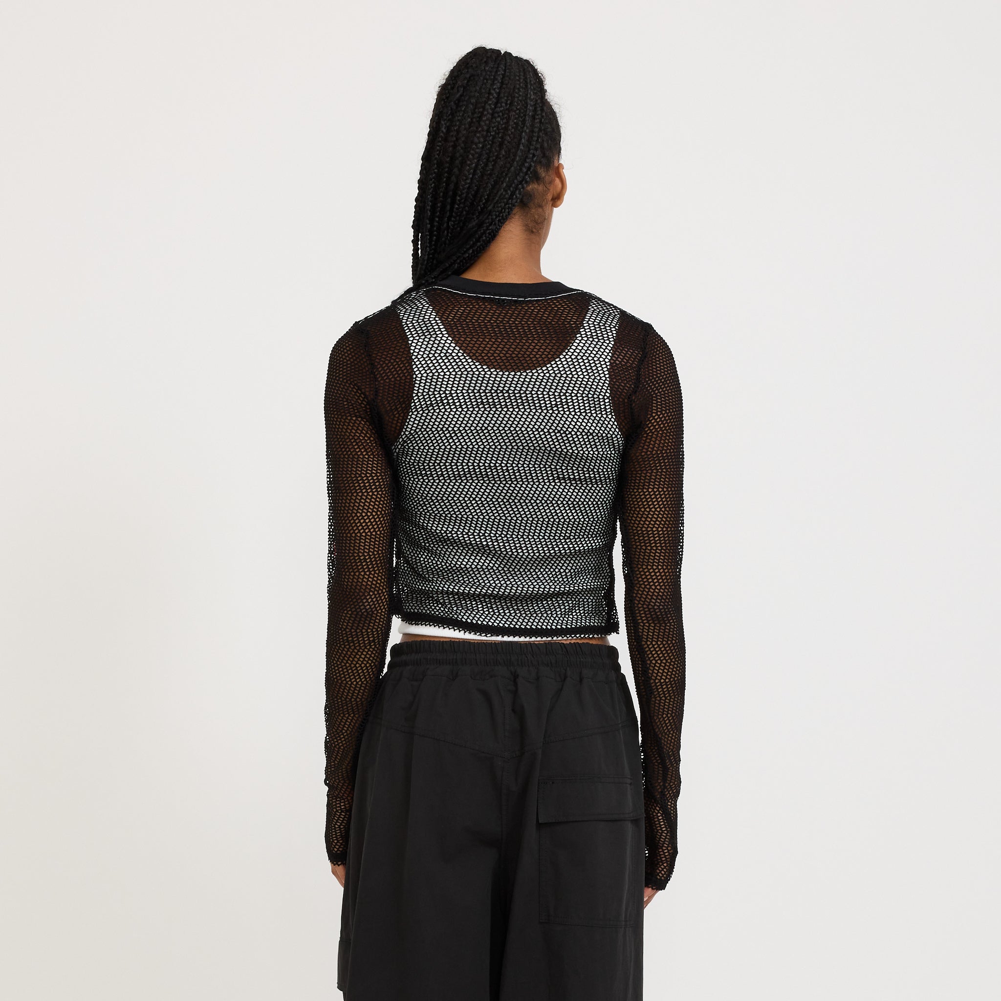 Bassike | Mesh Baby L/S Top Black | Maplestore