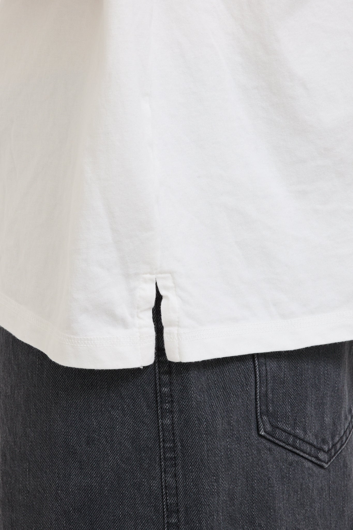 Bassike | Midweight Coverstitch L/S T-Shirt White | Maplestore