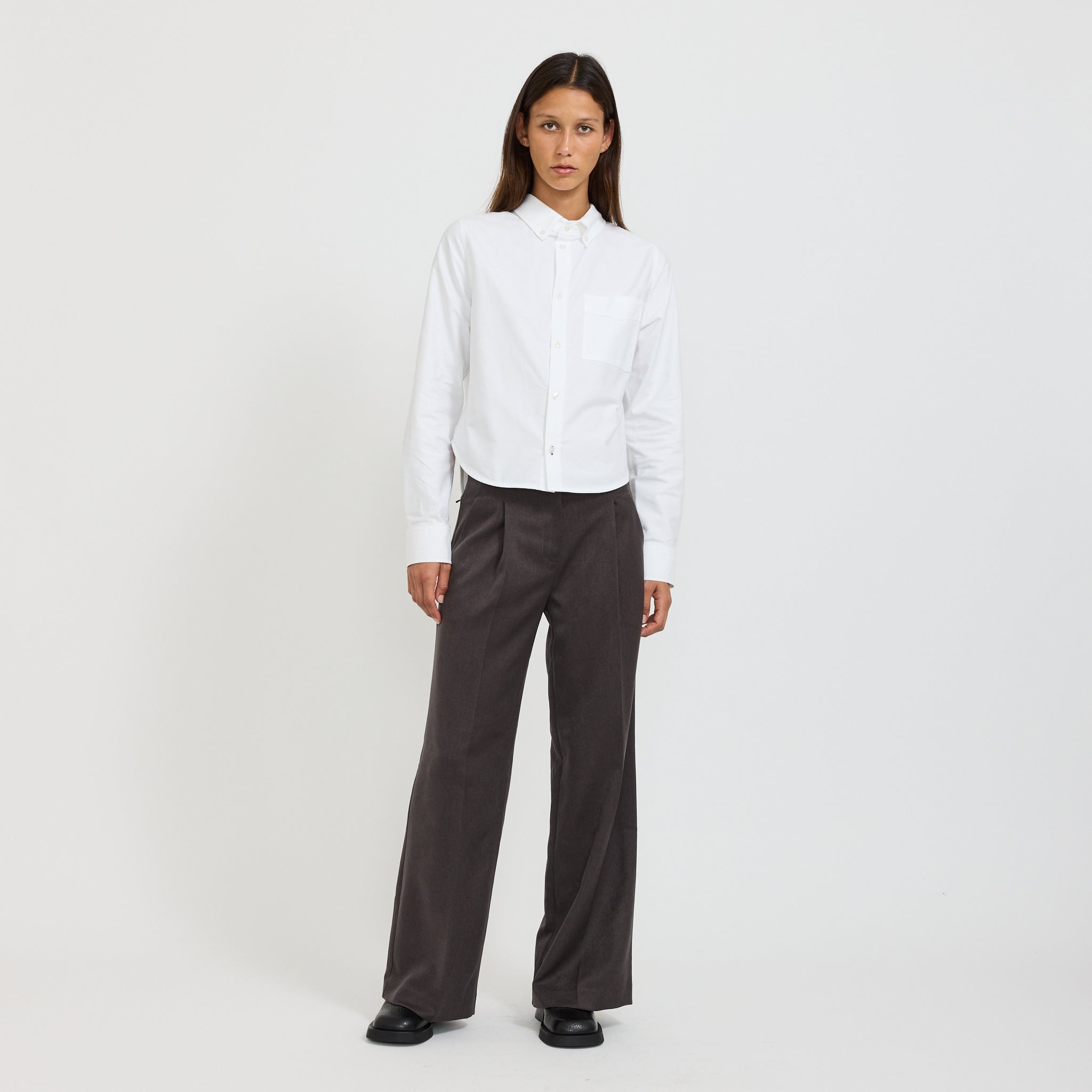 Bassike | Pinpoint Classic shirt White | Maplestore