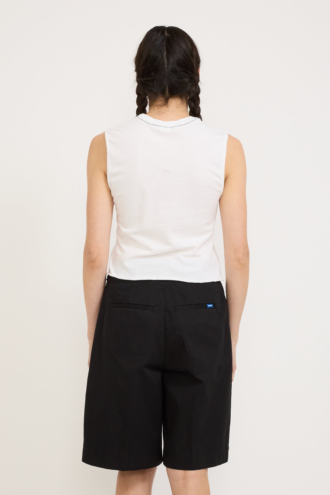 Bassike | Raw Edge Baby Tank White | Maplestore