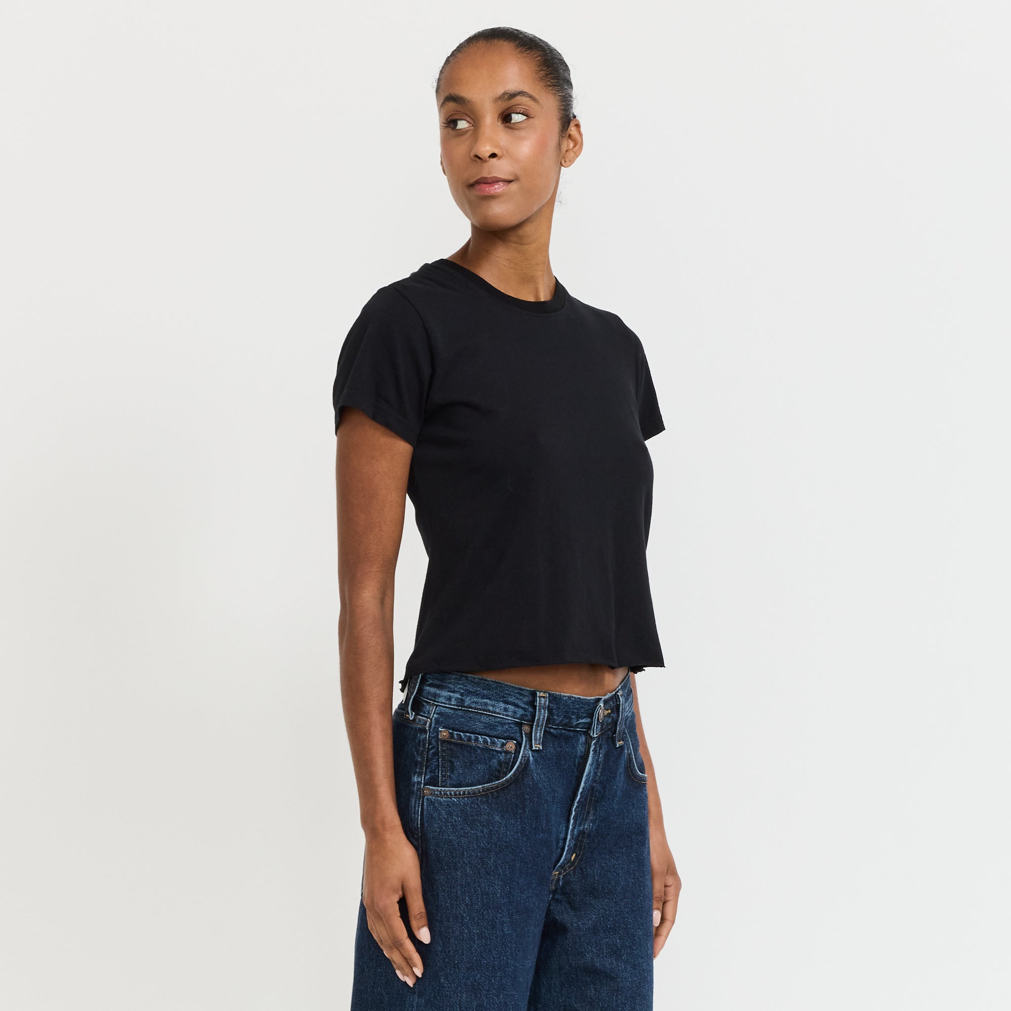Raw Edge Baby T-Shirt Black