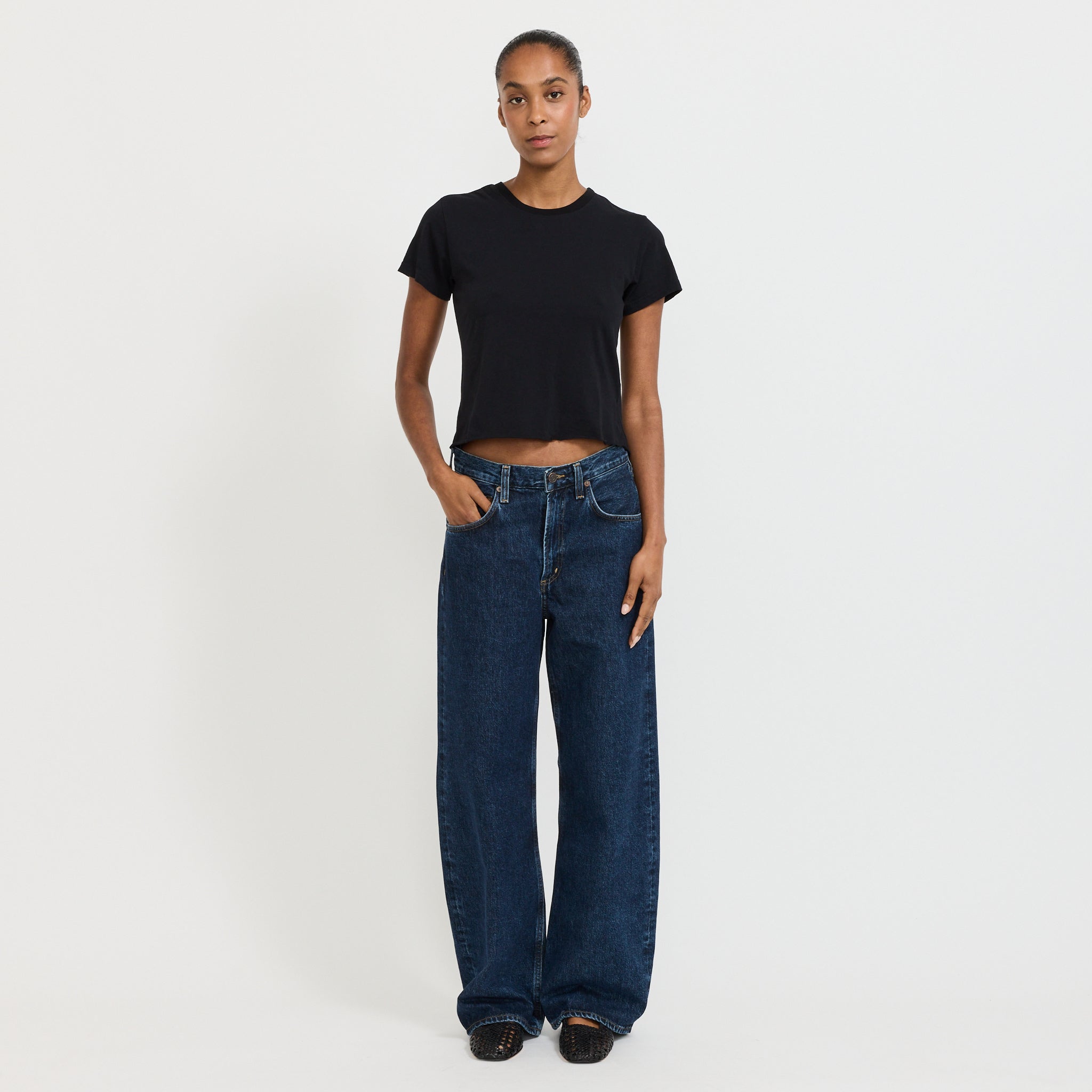Raw Edge Baby T-Shirt Black