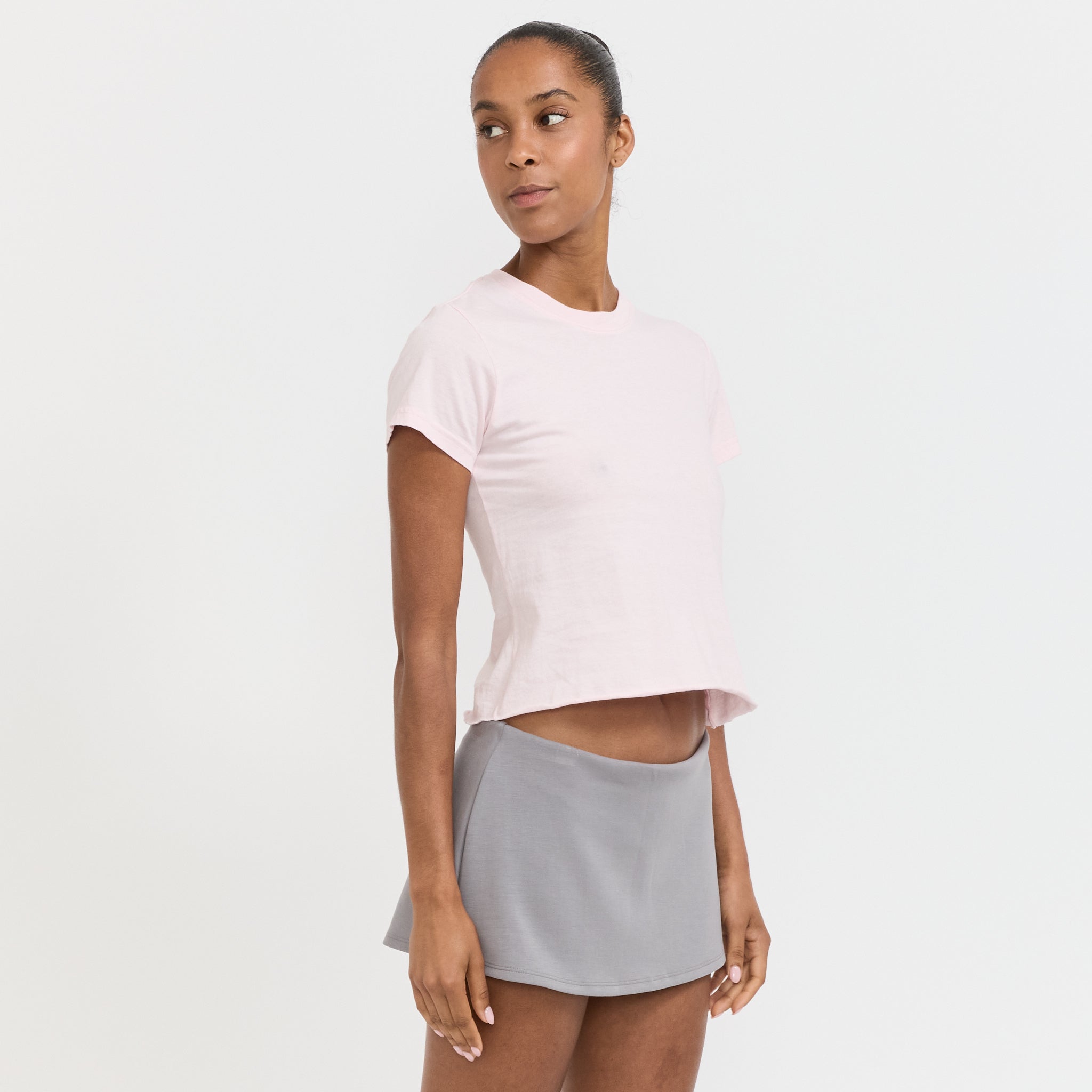 Raw Edge Baby T-Shirt Powder Pink