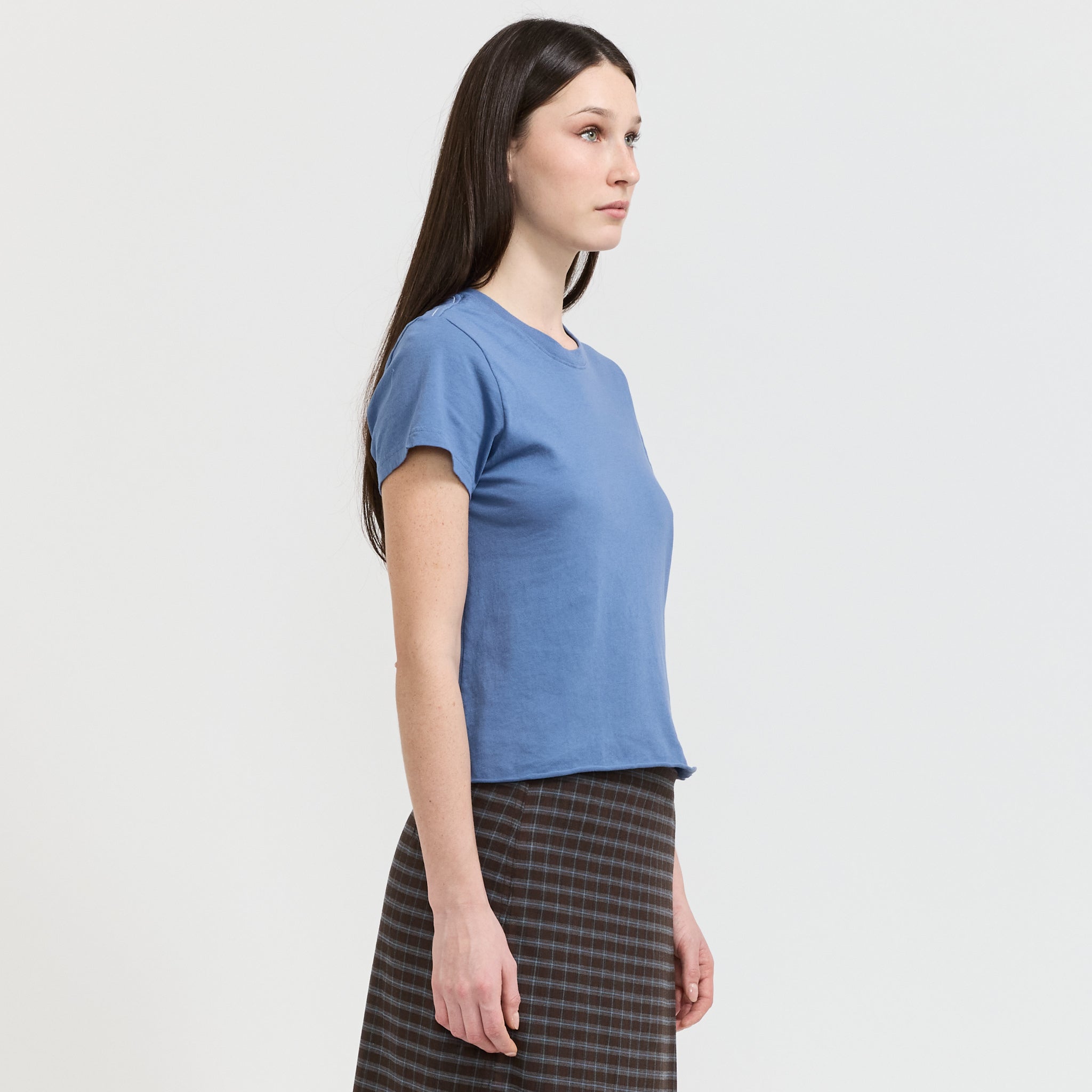 Raw Edge Baby T-Shirt Vintage Blue