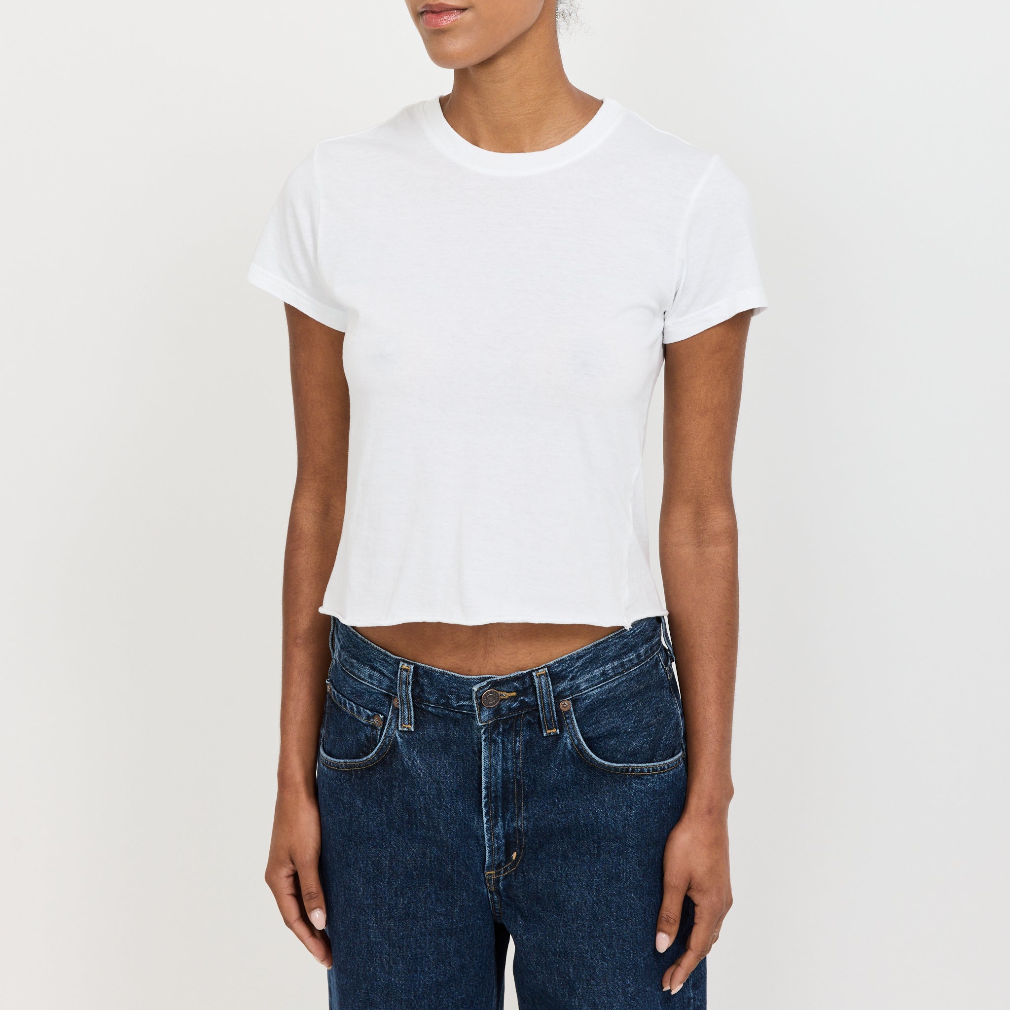 Raw Edge Baby T-Shirt White
