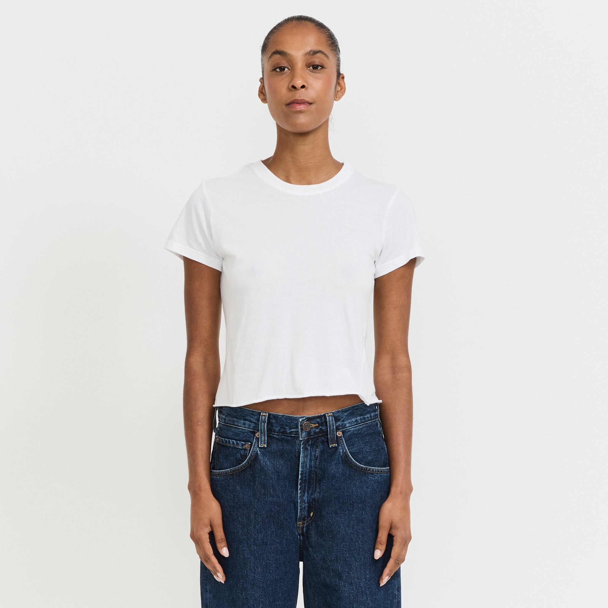 Raw Edge Baby T-Shirt White