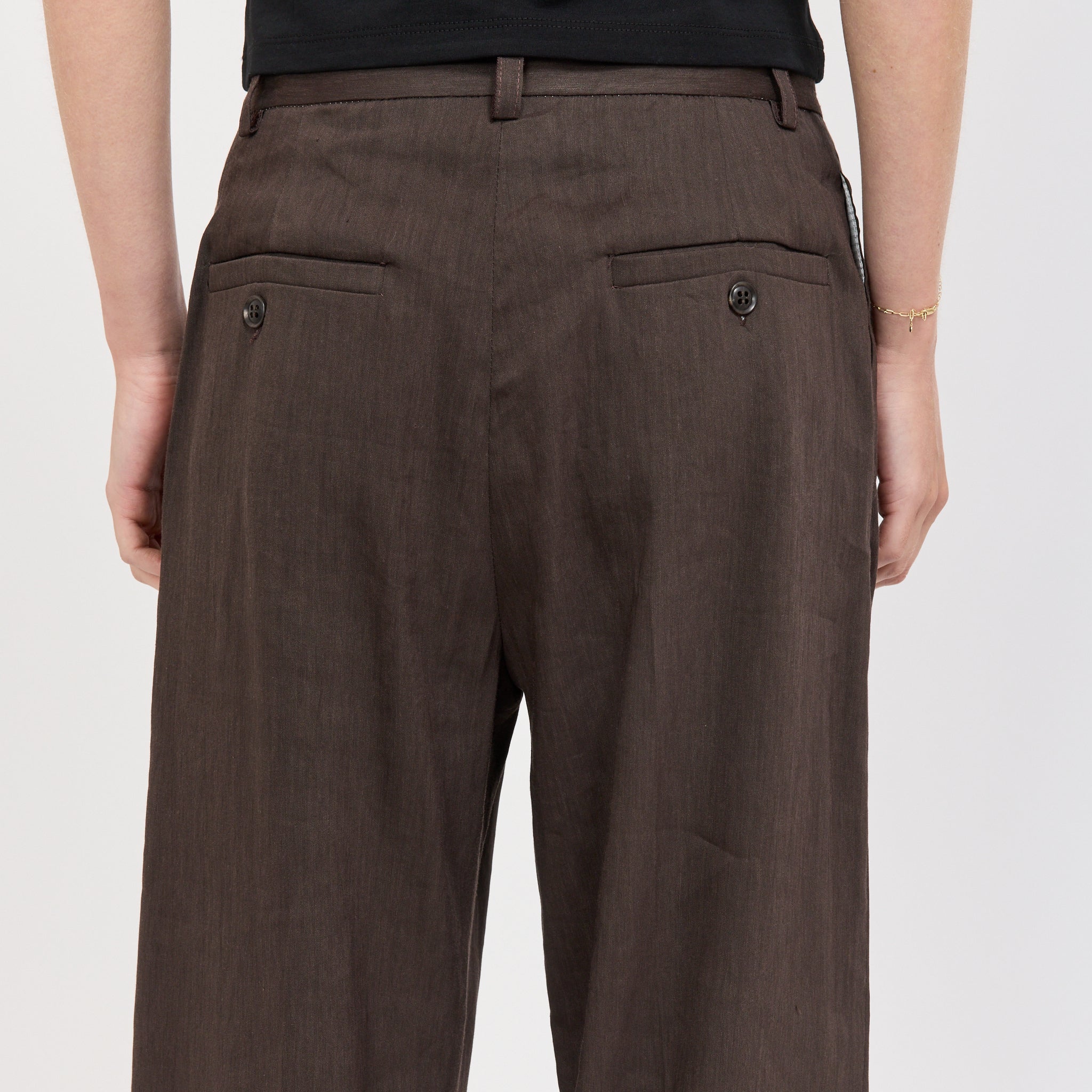 Bassike | Soft Tailored Pant Chocolate Brown | Maplestore
