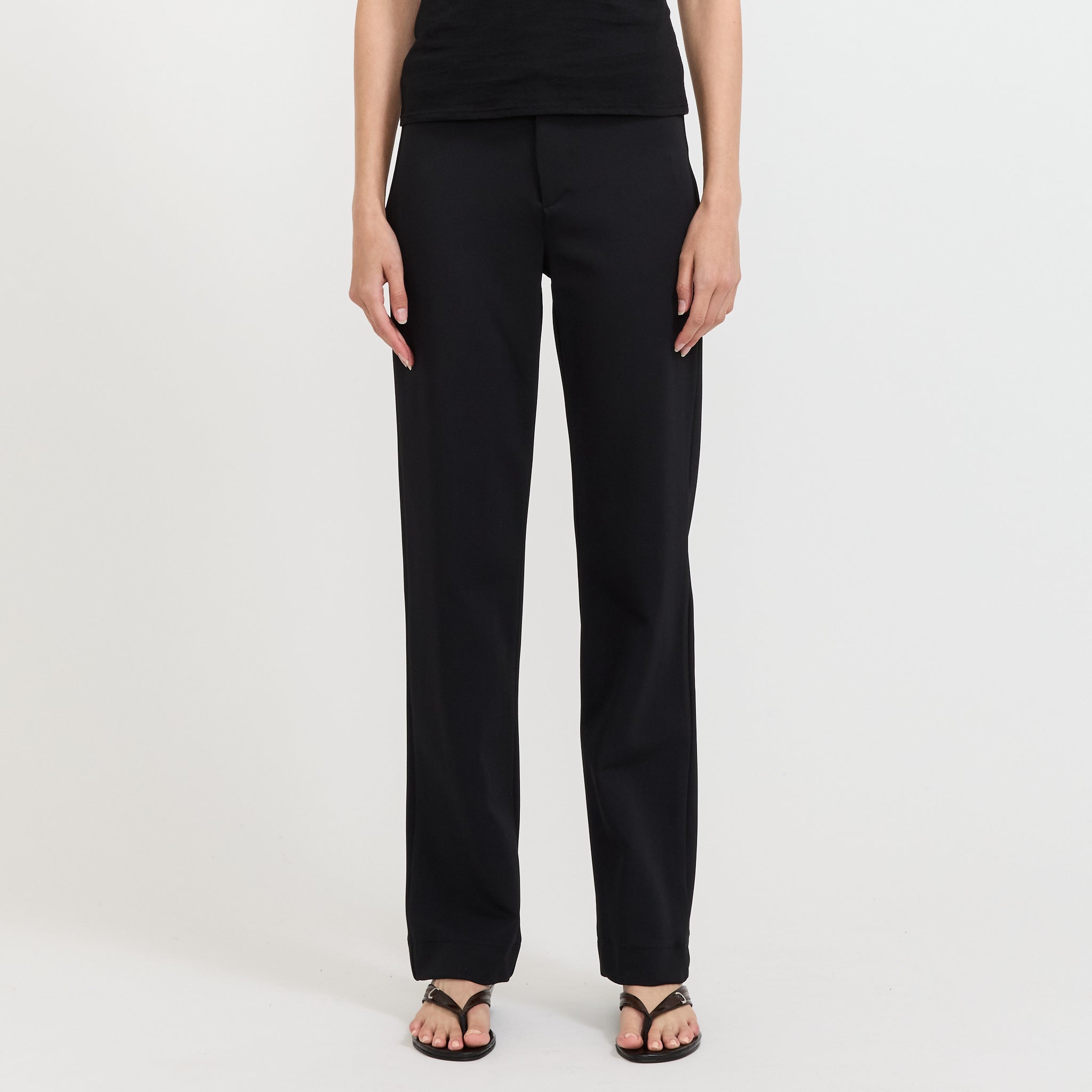 Twill Bandless Pant Black