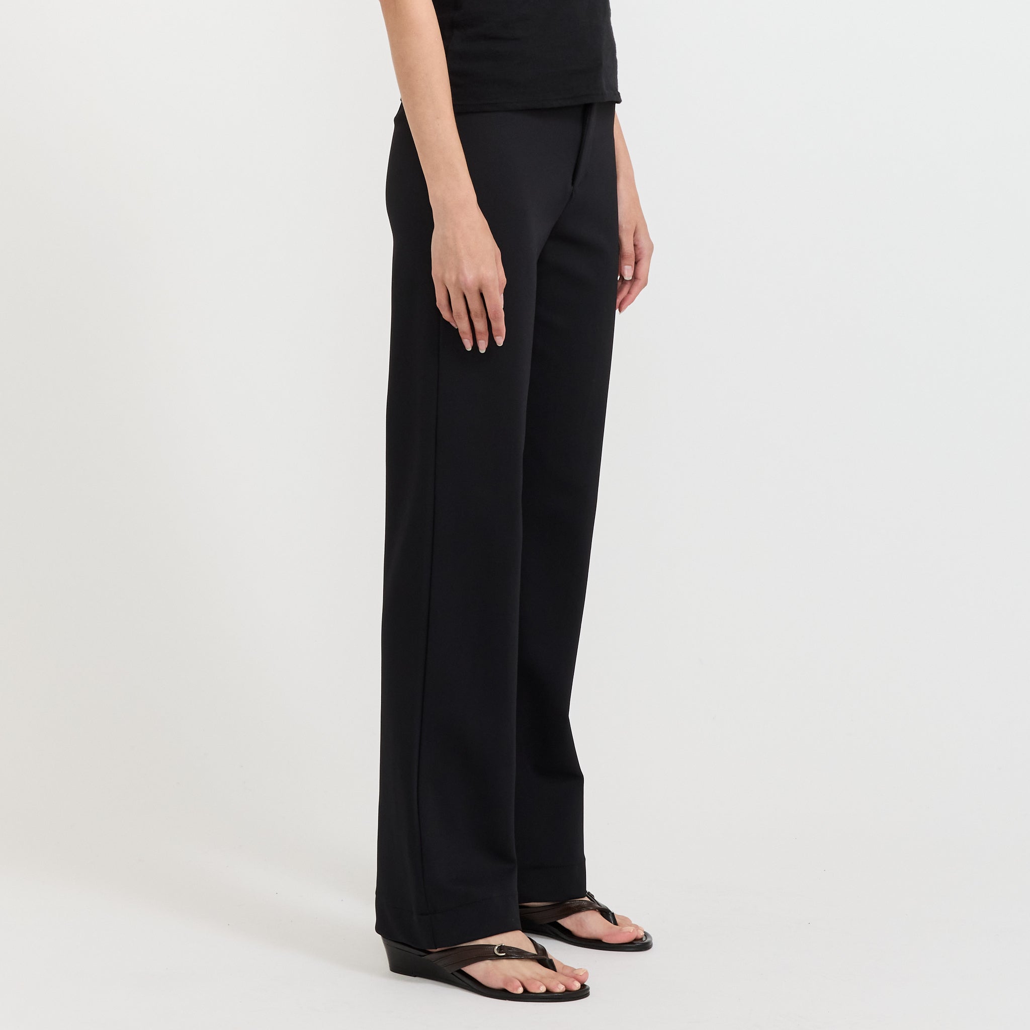 Twill Bandless Pant Black